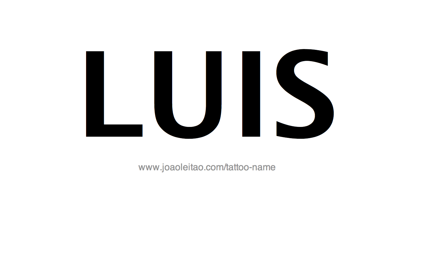 Tattoo Design Name Luis