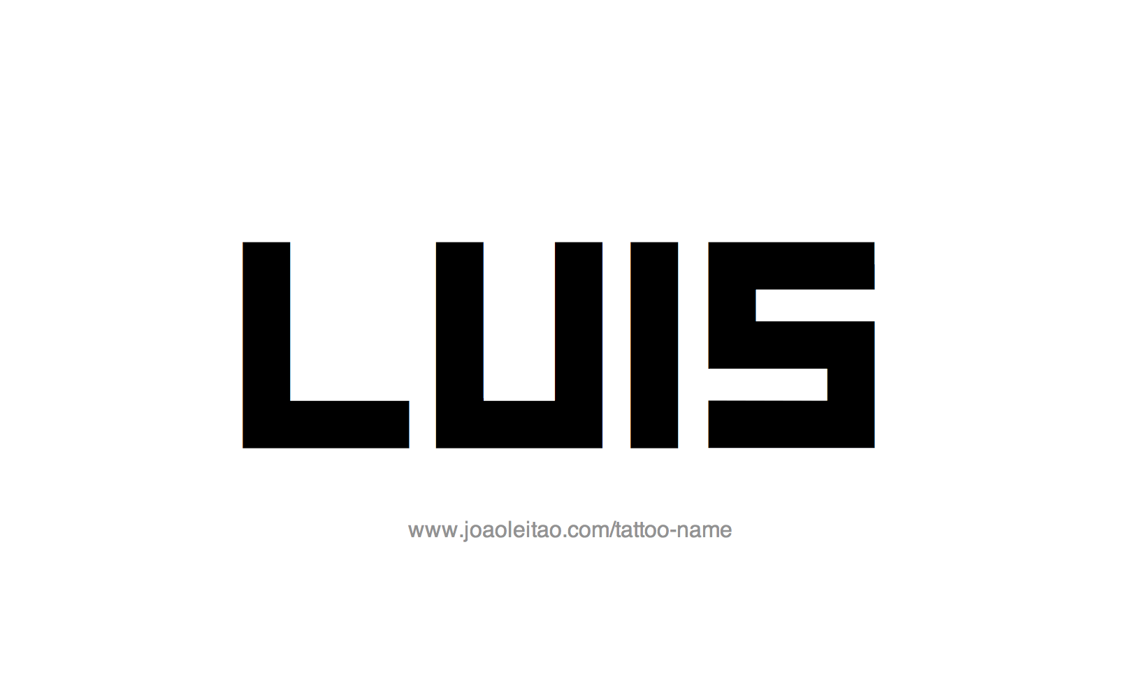 Tattoo Design Name Luis