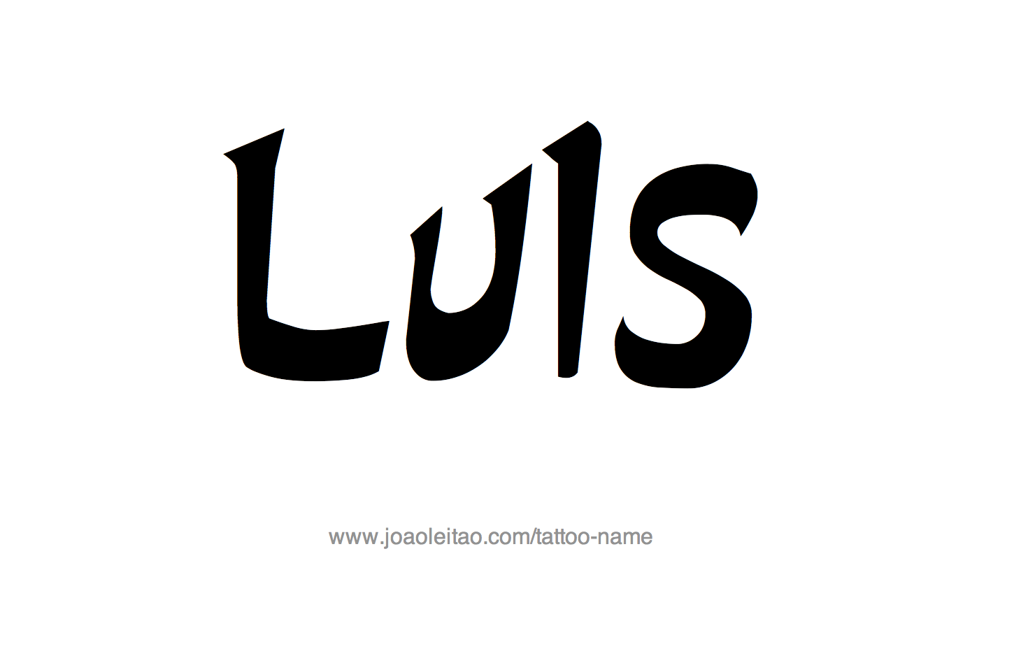 Tattoo Design Name Luis