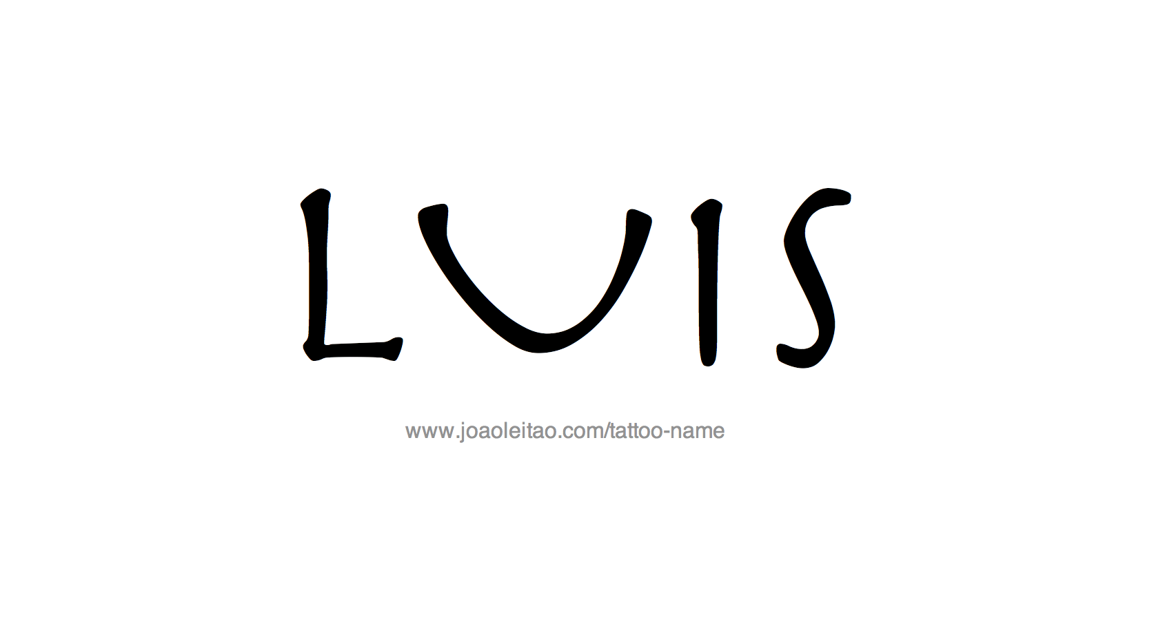 Tattoo Design Name Luis