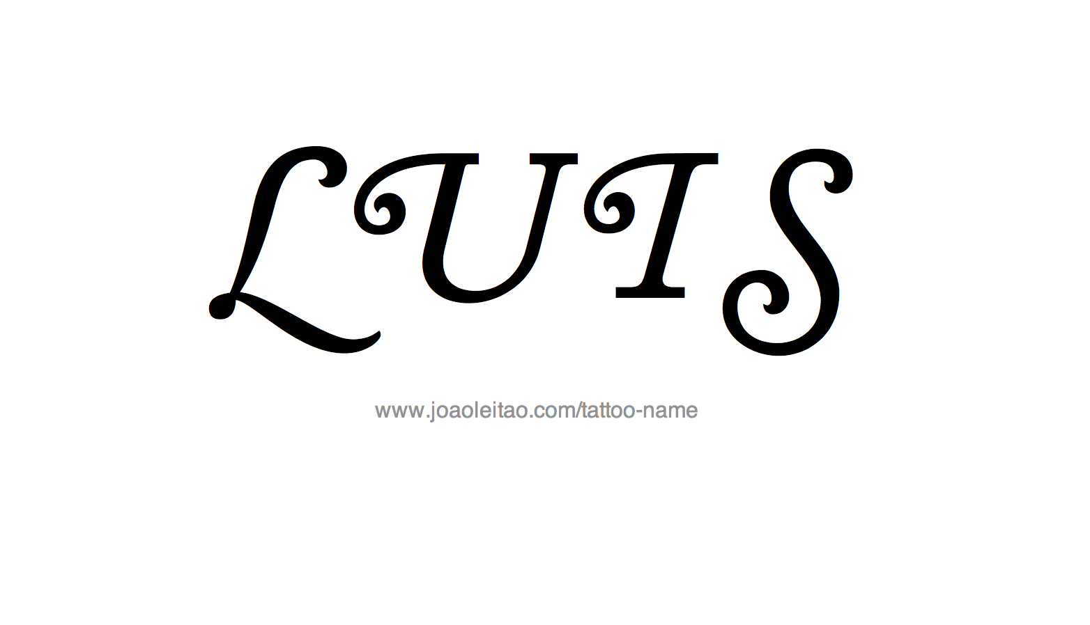 Tattoo Design Name Luis