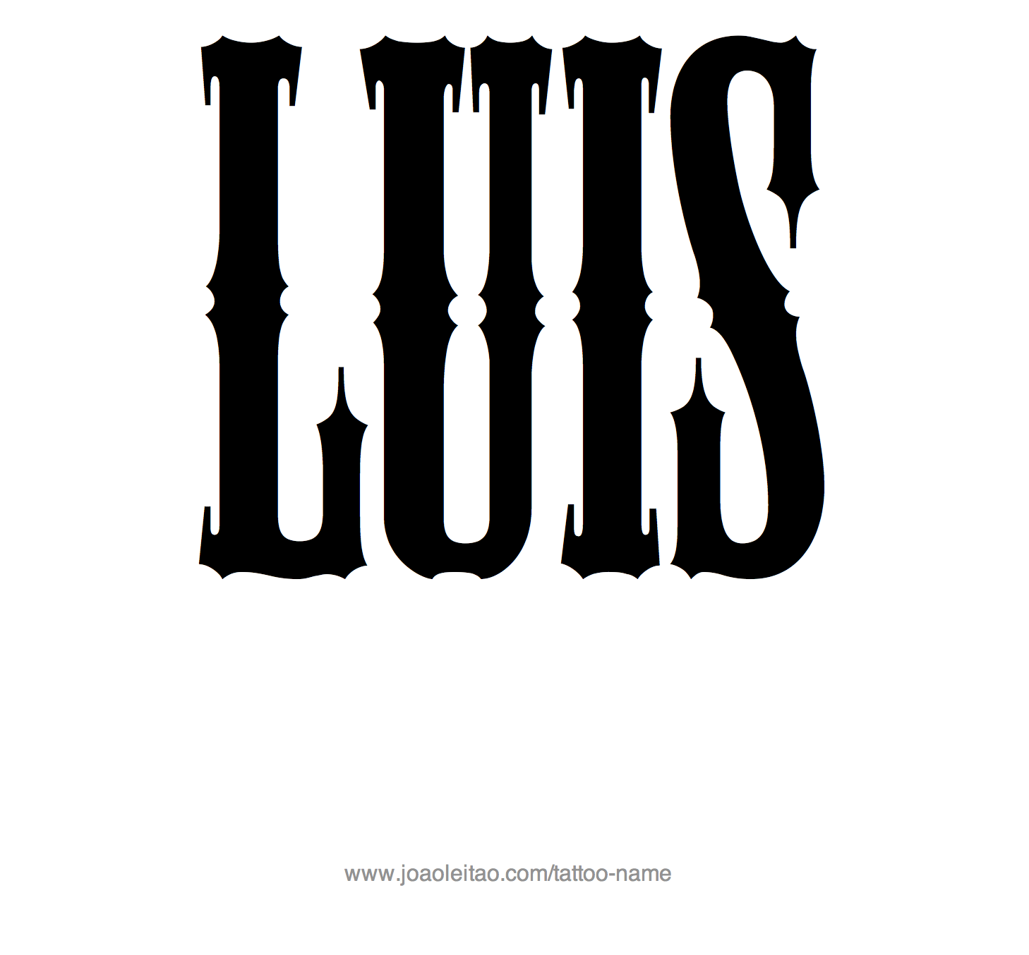 Tattoo Design Name Luis