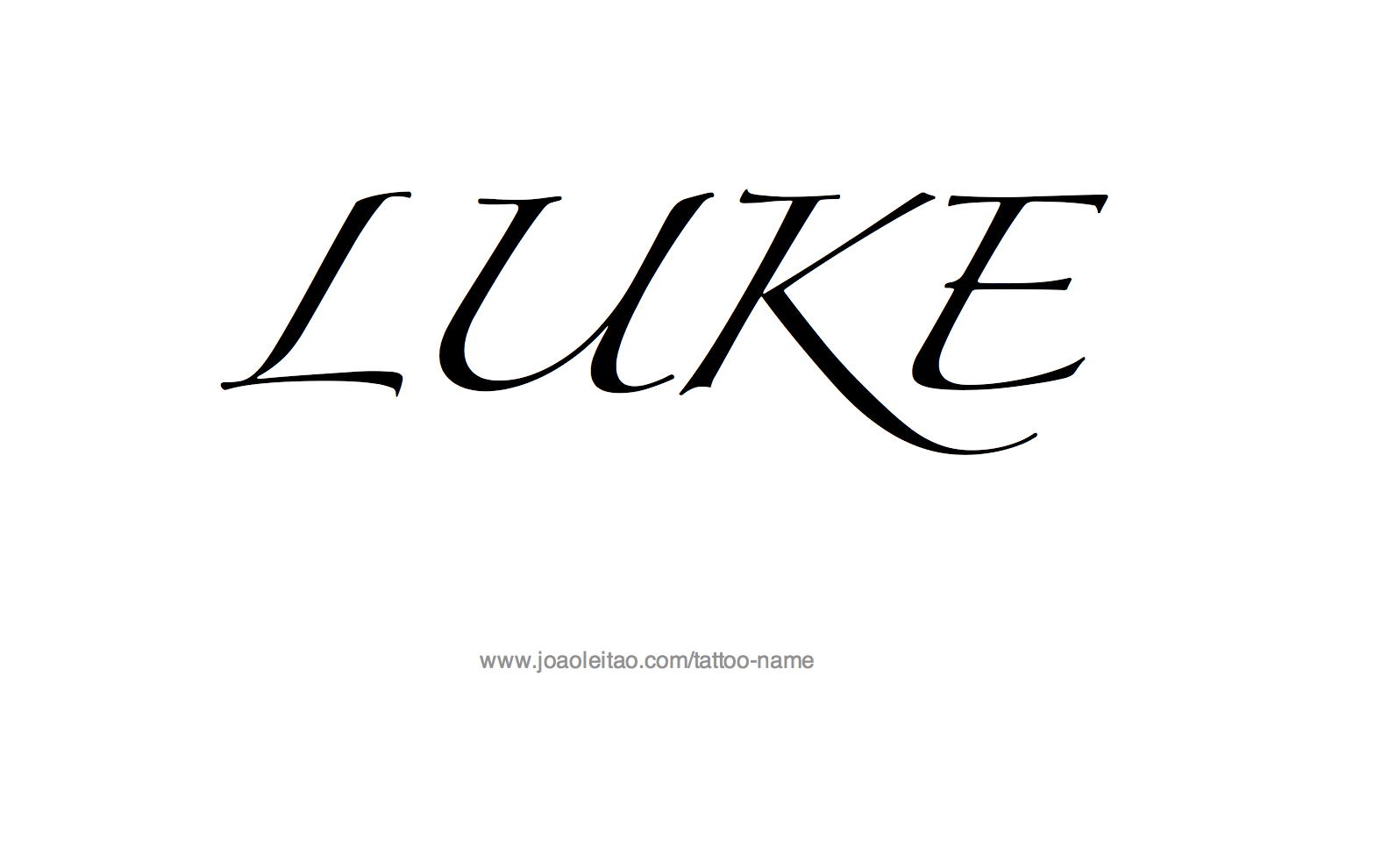 Tattoo Design Name Luke