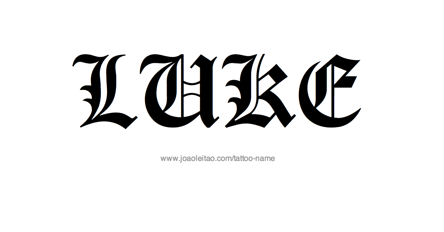 Tattoo Design Name Luke