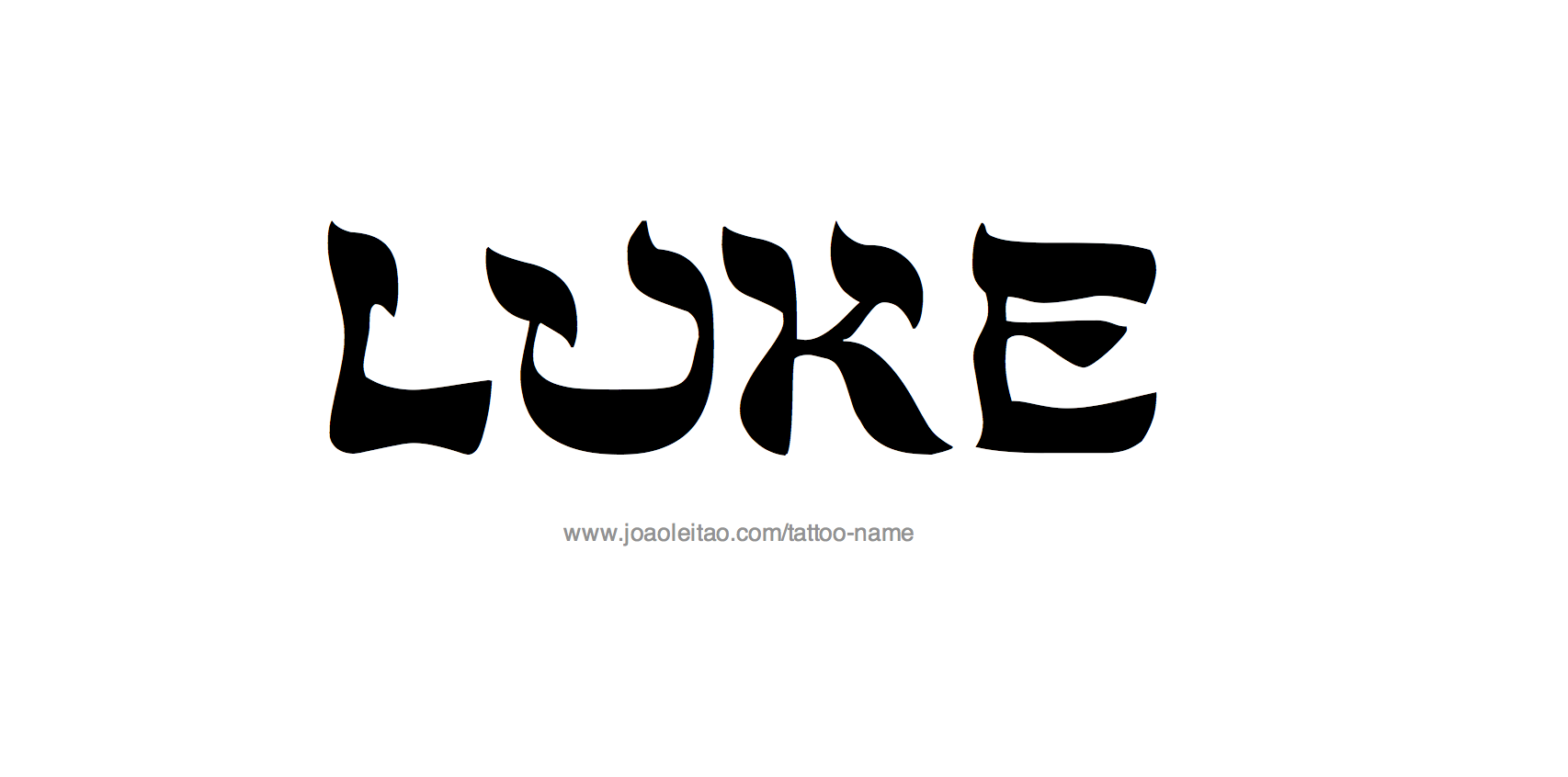 Tattoo Design Name Luke