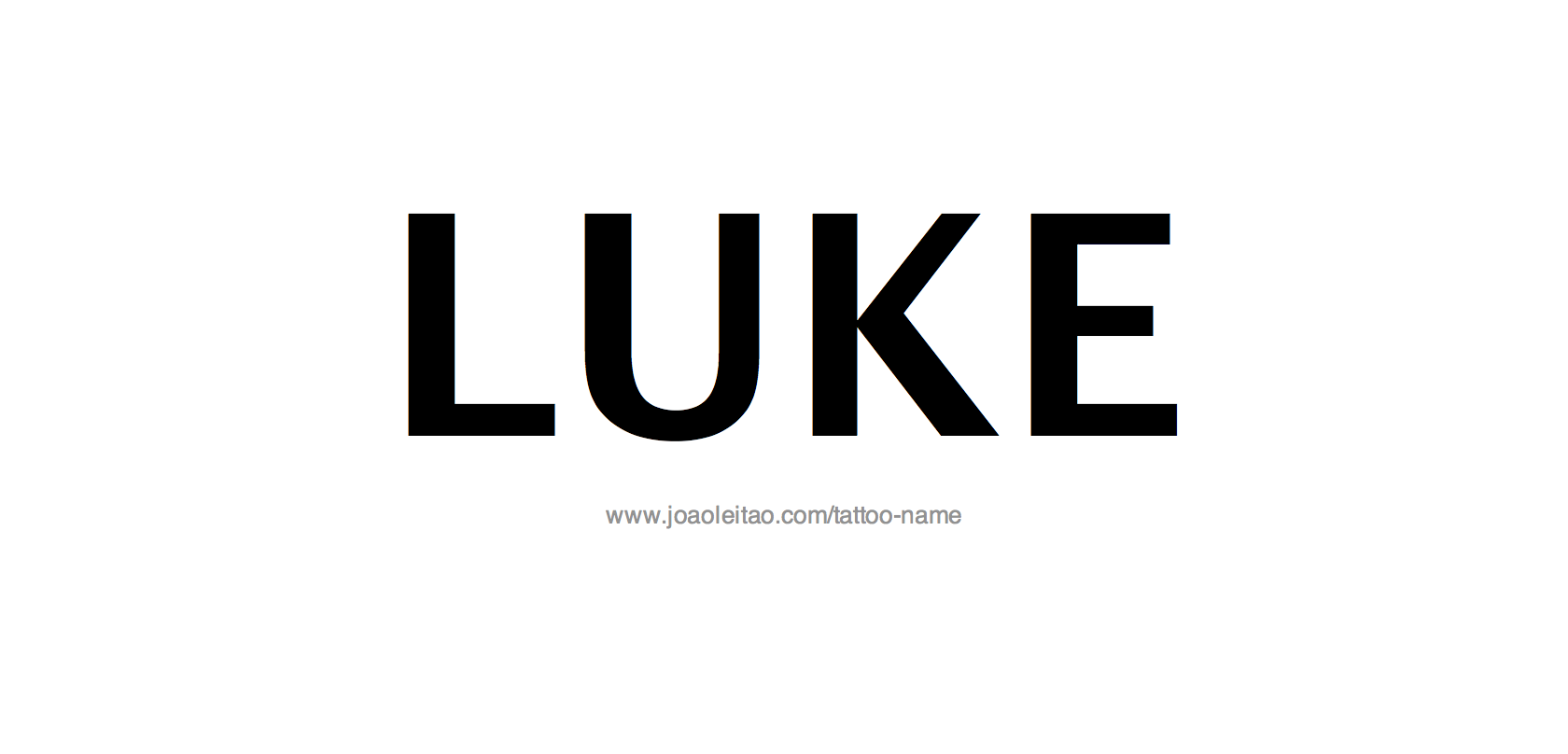 Tattoo Design Name Luke