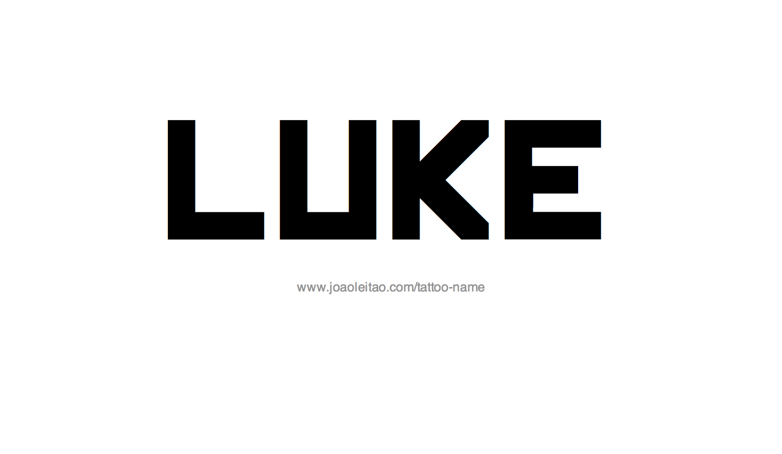 Tattoo Design Name Luke