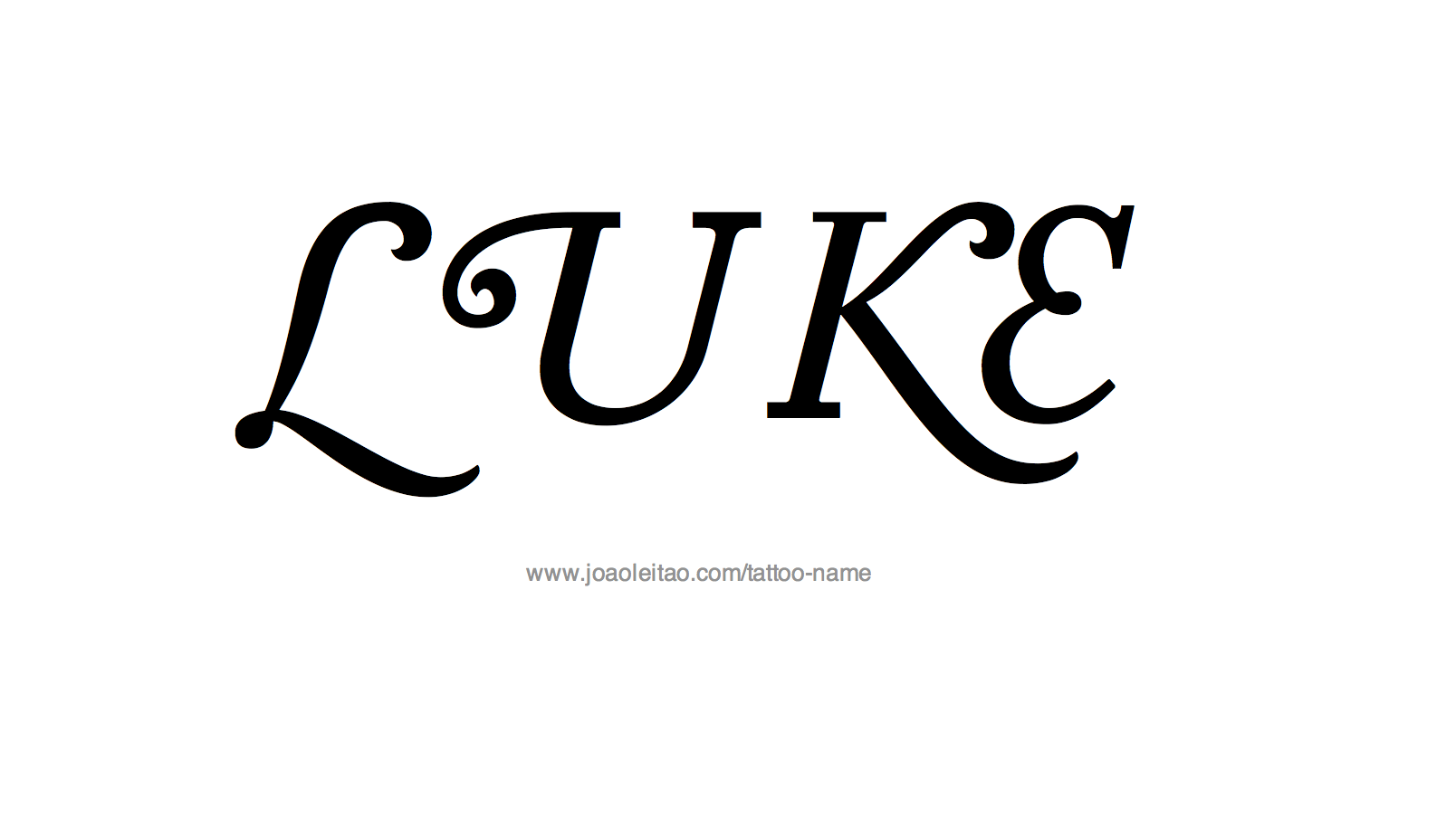 Tattoo Design Name Luke