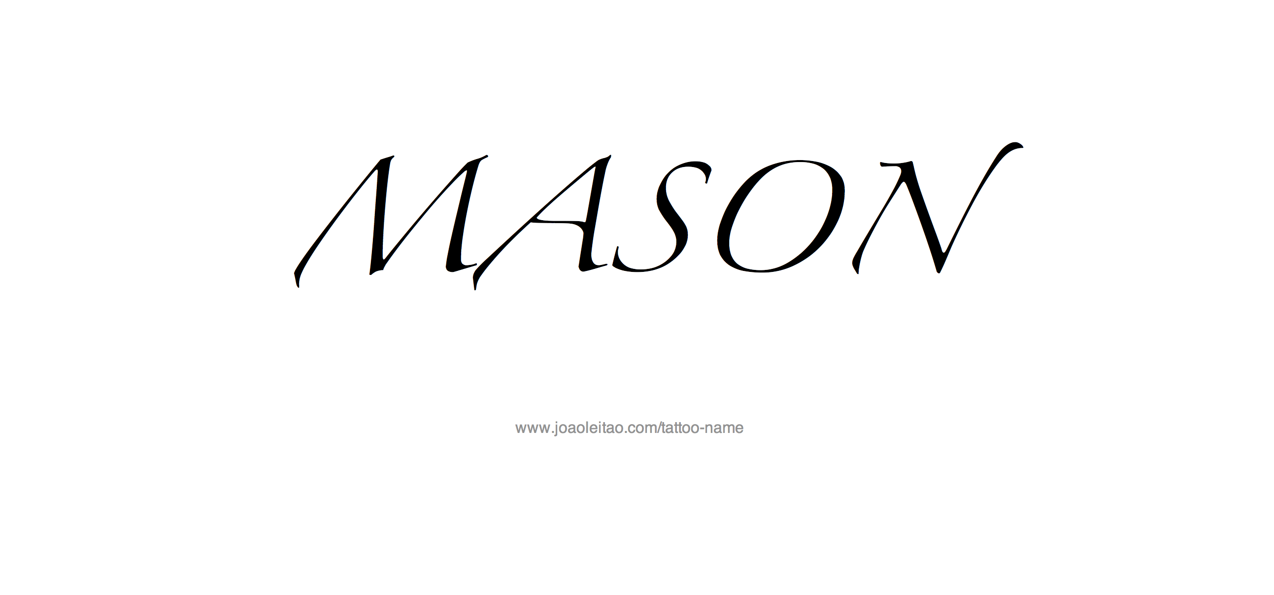Tattoo Design Name Mason