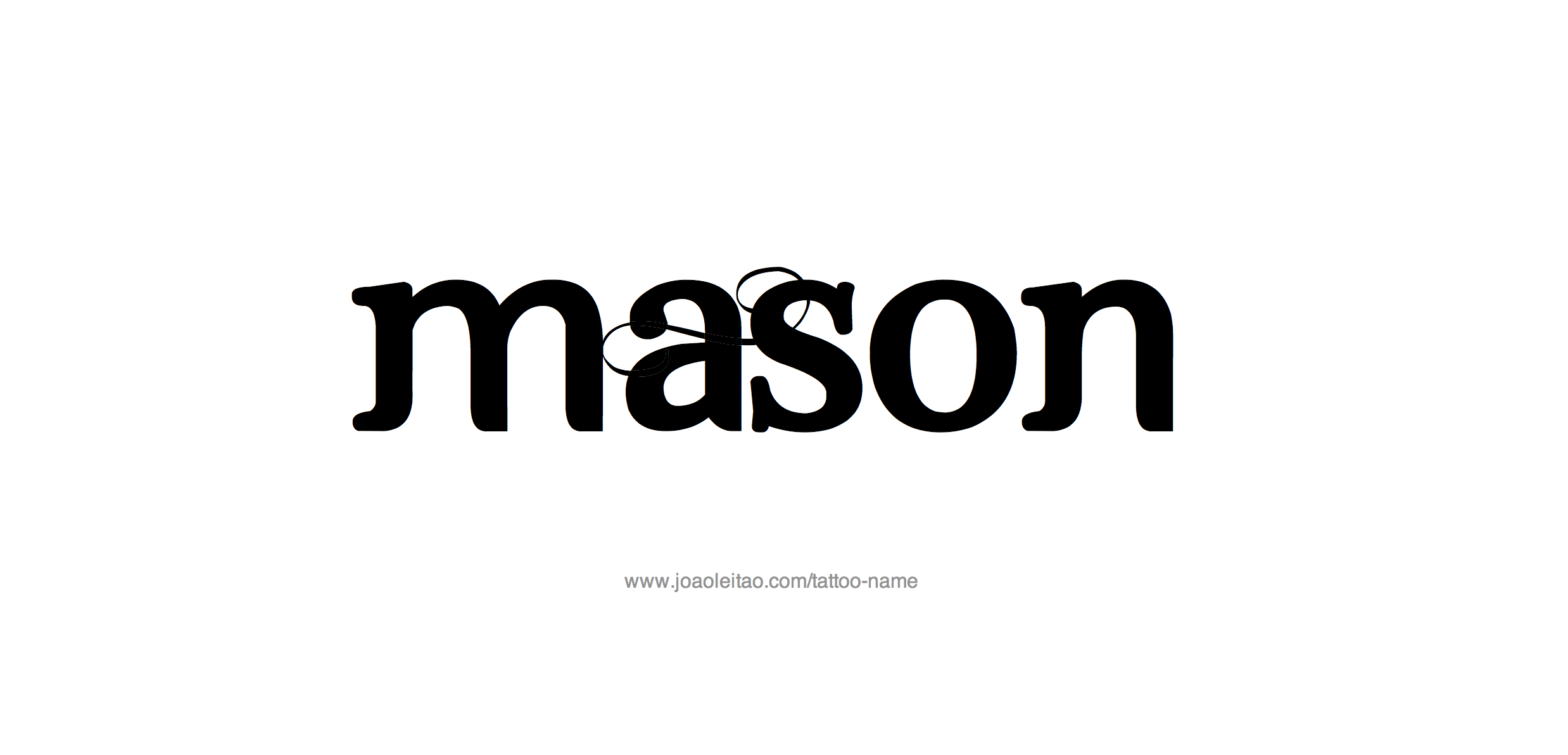 Tattoo Design Name Mason