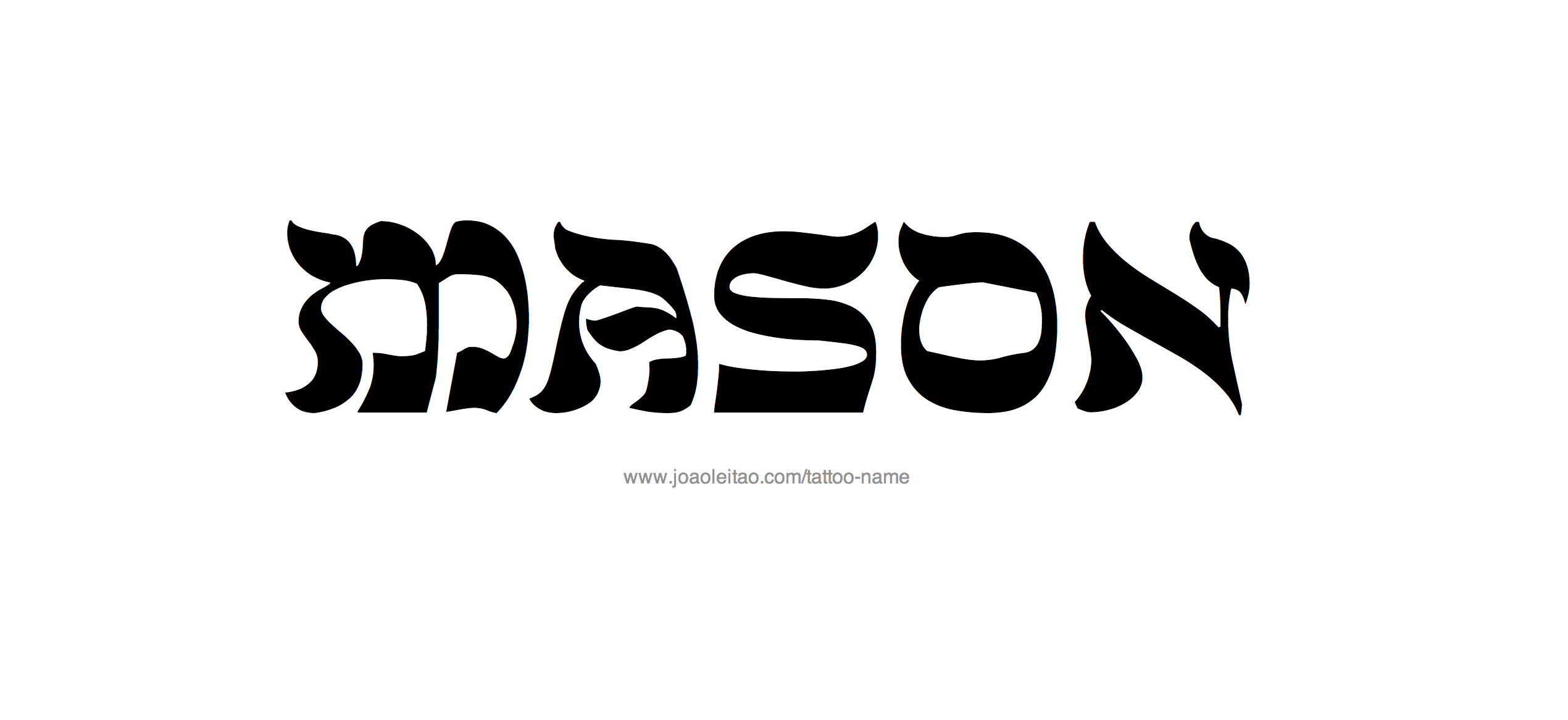 Tattoo Design Name Mason