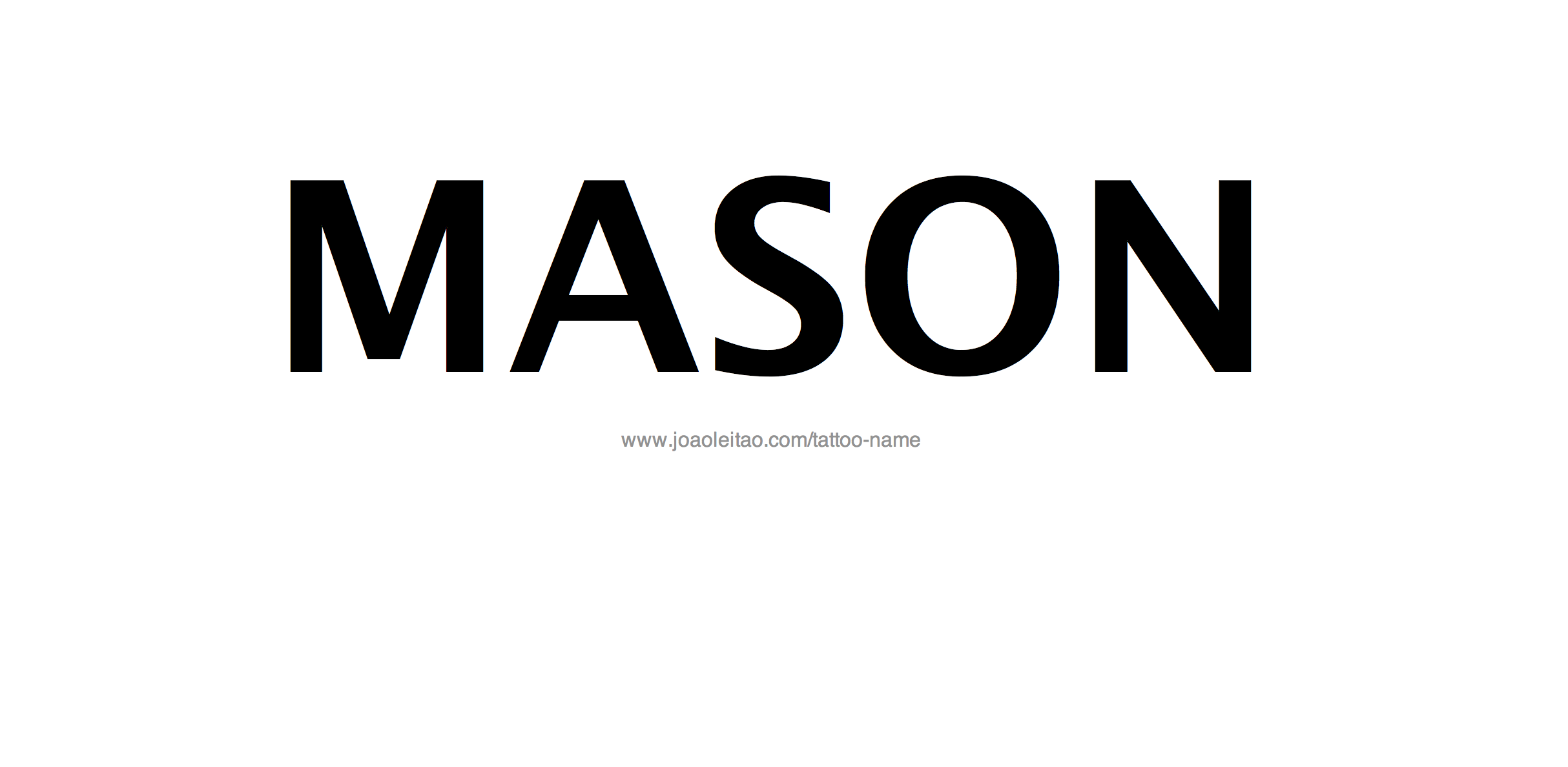 Tattoo Design Name Mason