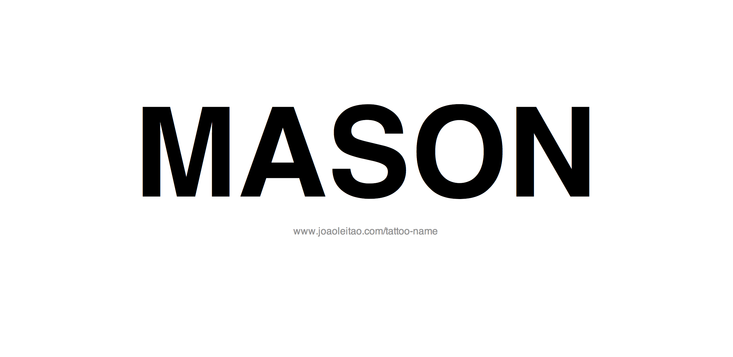 Tattoo Design Name Mason