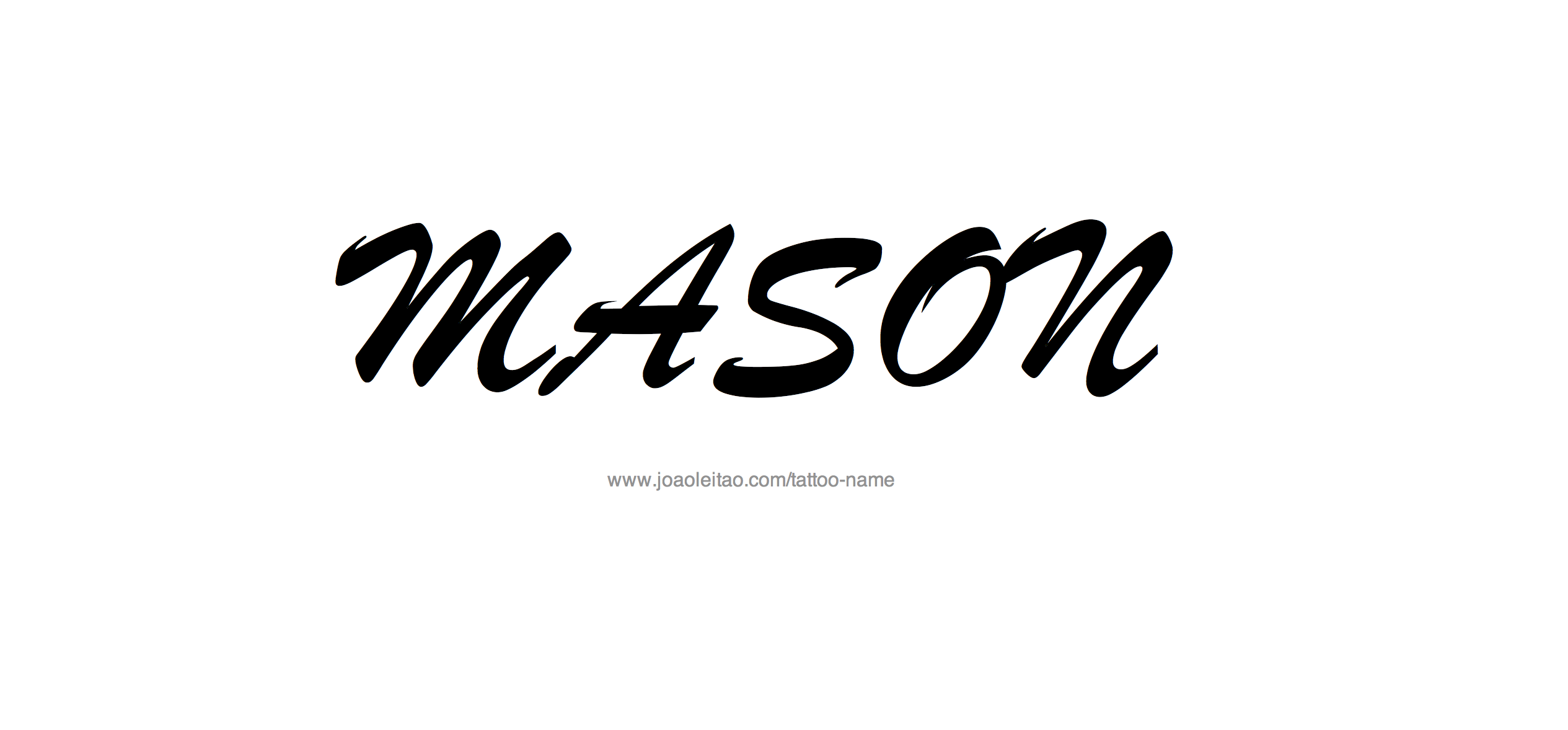 Tattoo Design Name Mason