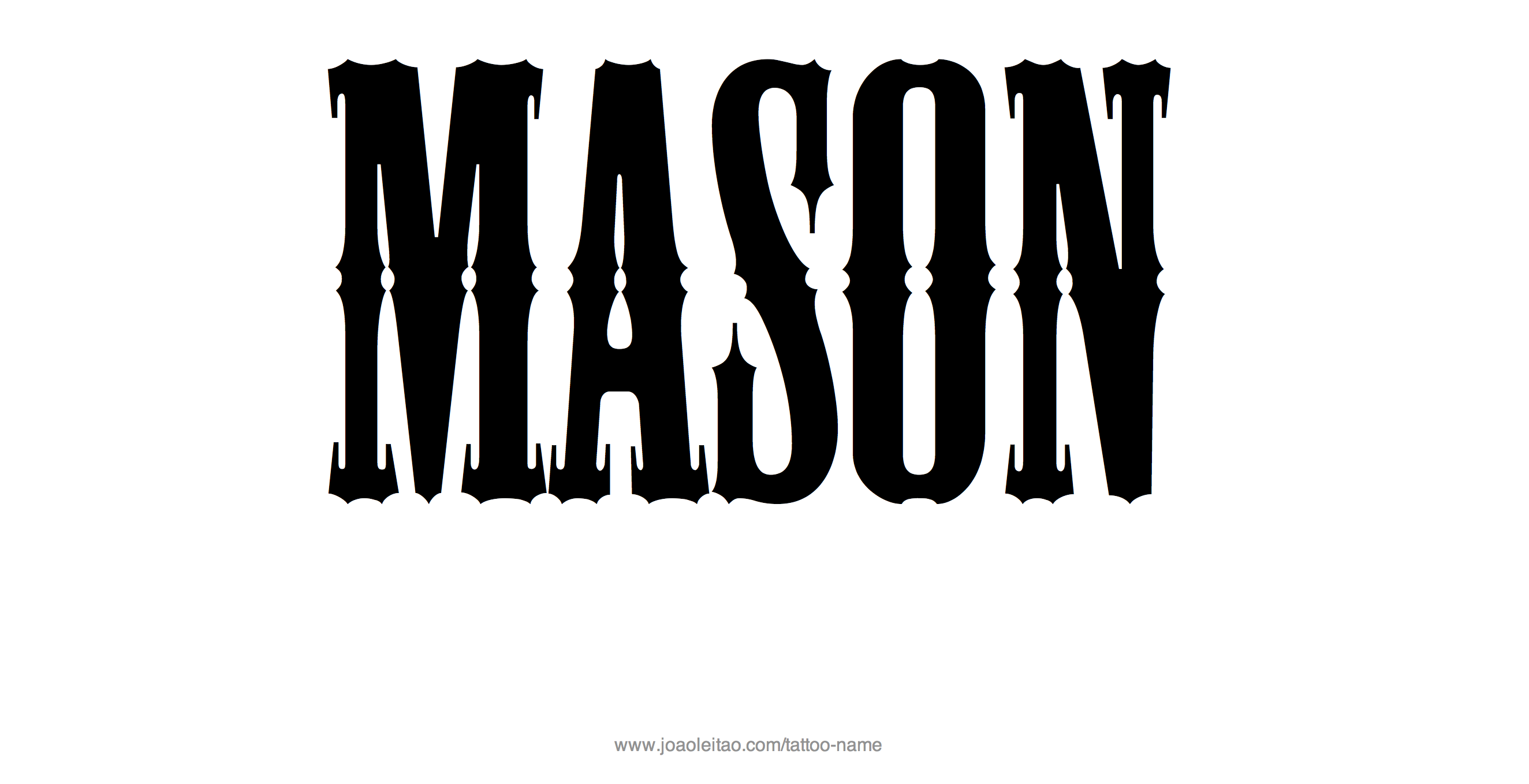 Tattoo Design Name Mason