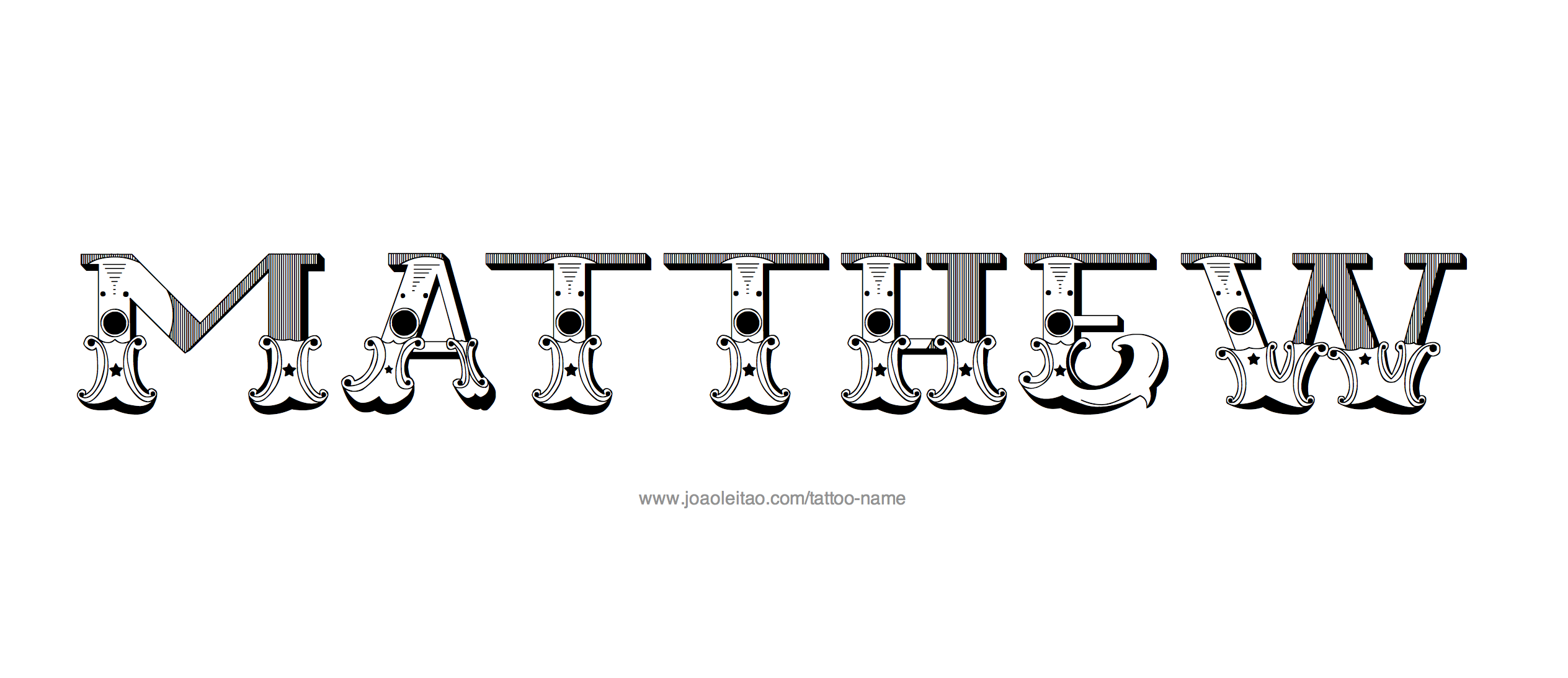 Tattoo Design Name Matthew