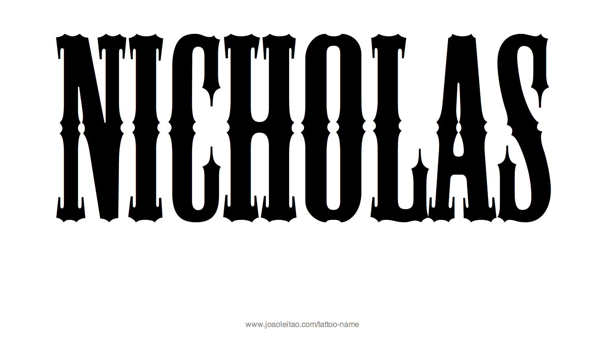 Tattoo Design Name Nicholas 