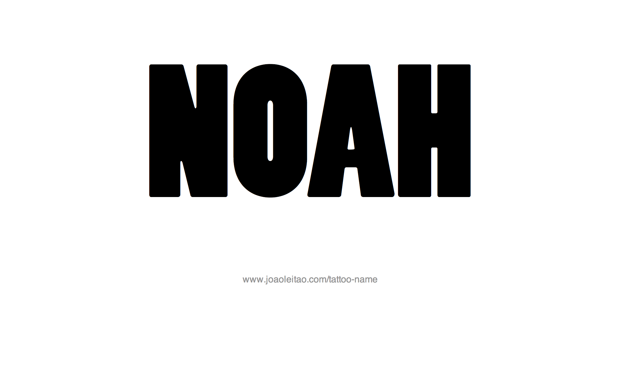 Tattoo Design Name Noah 