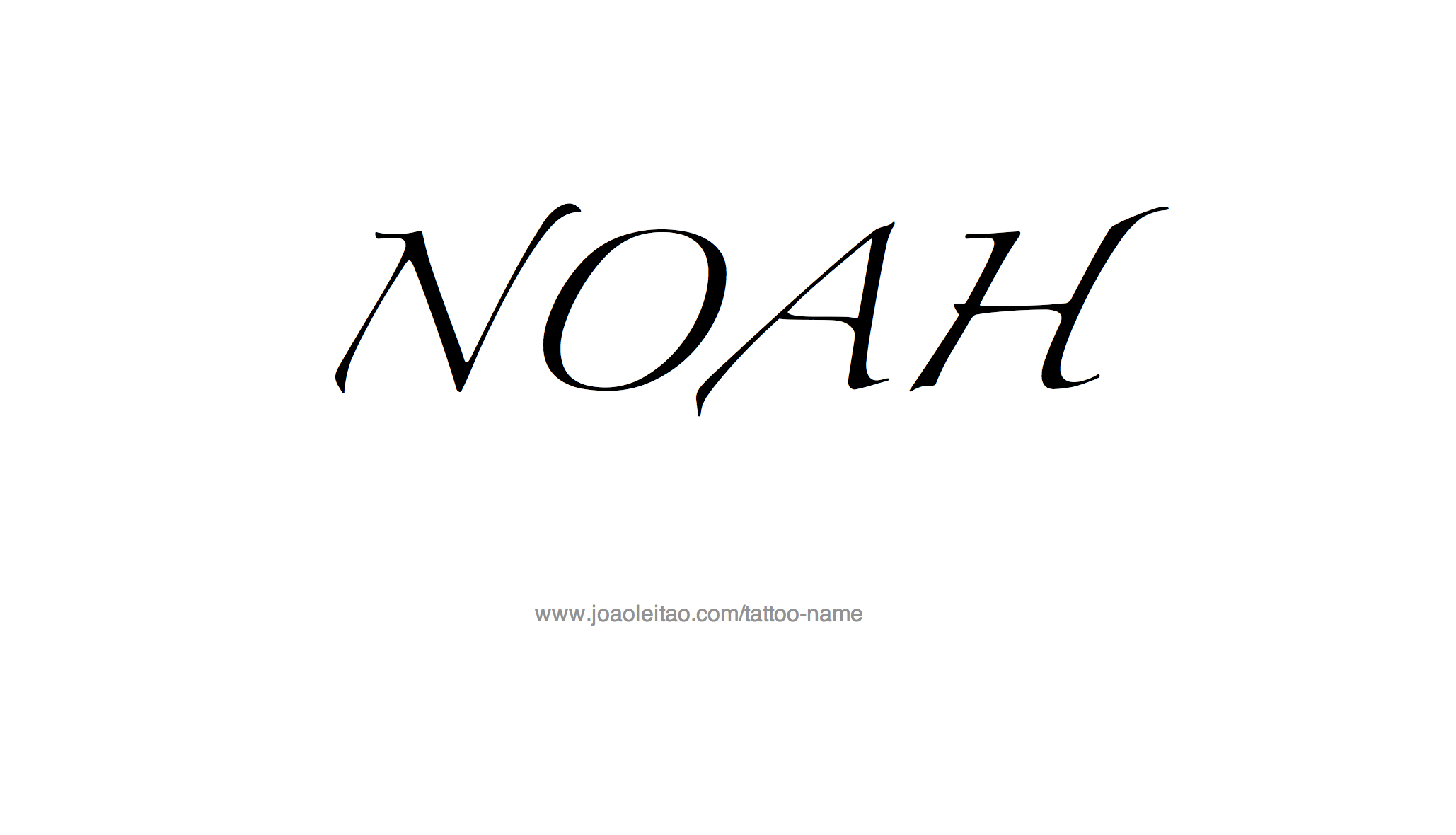 Tattoo Design Name Noah 