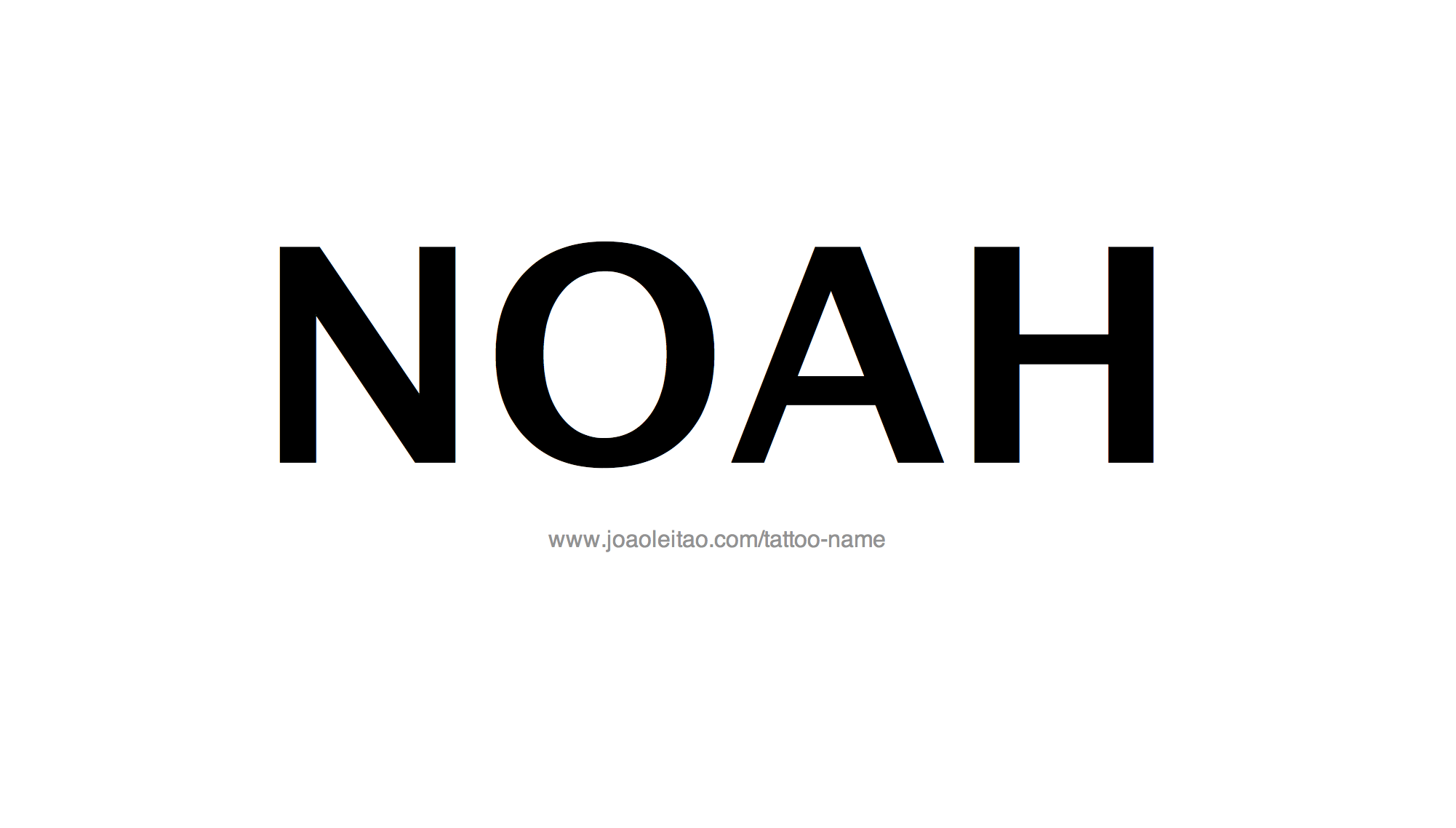 Tattoo Design Name Noah 