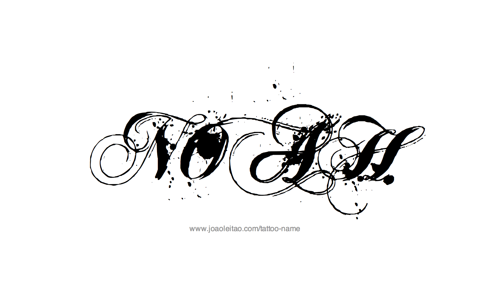 Tattoo Design Name Noah 