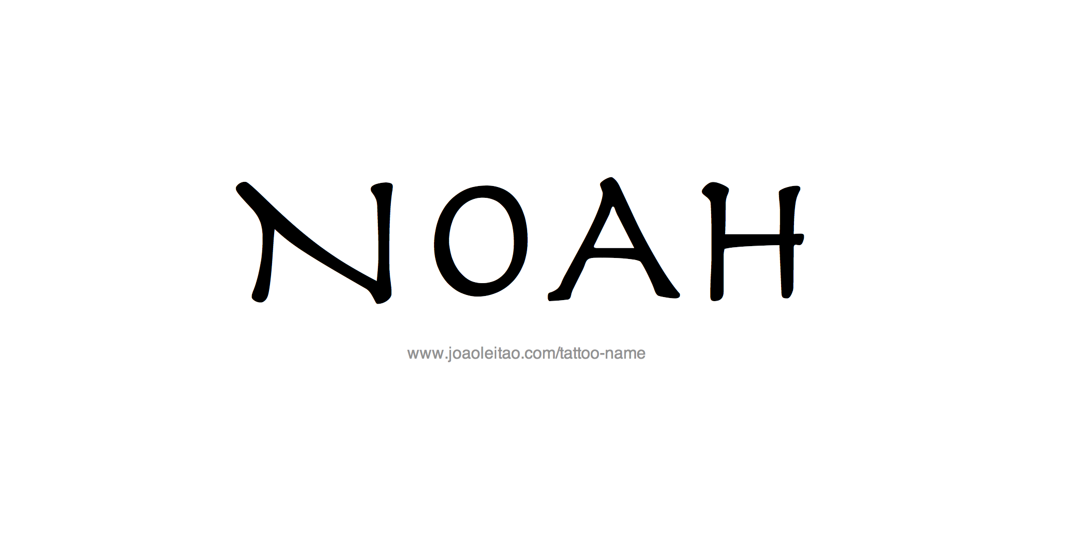 Tattoo Design Name Noah 