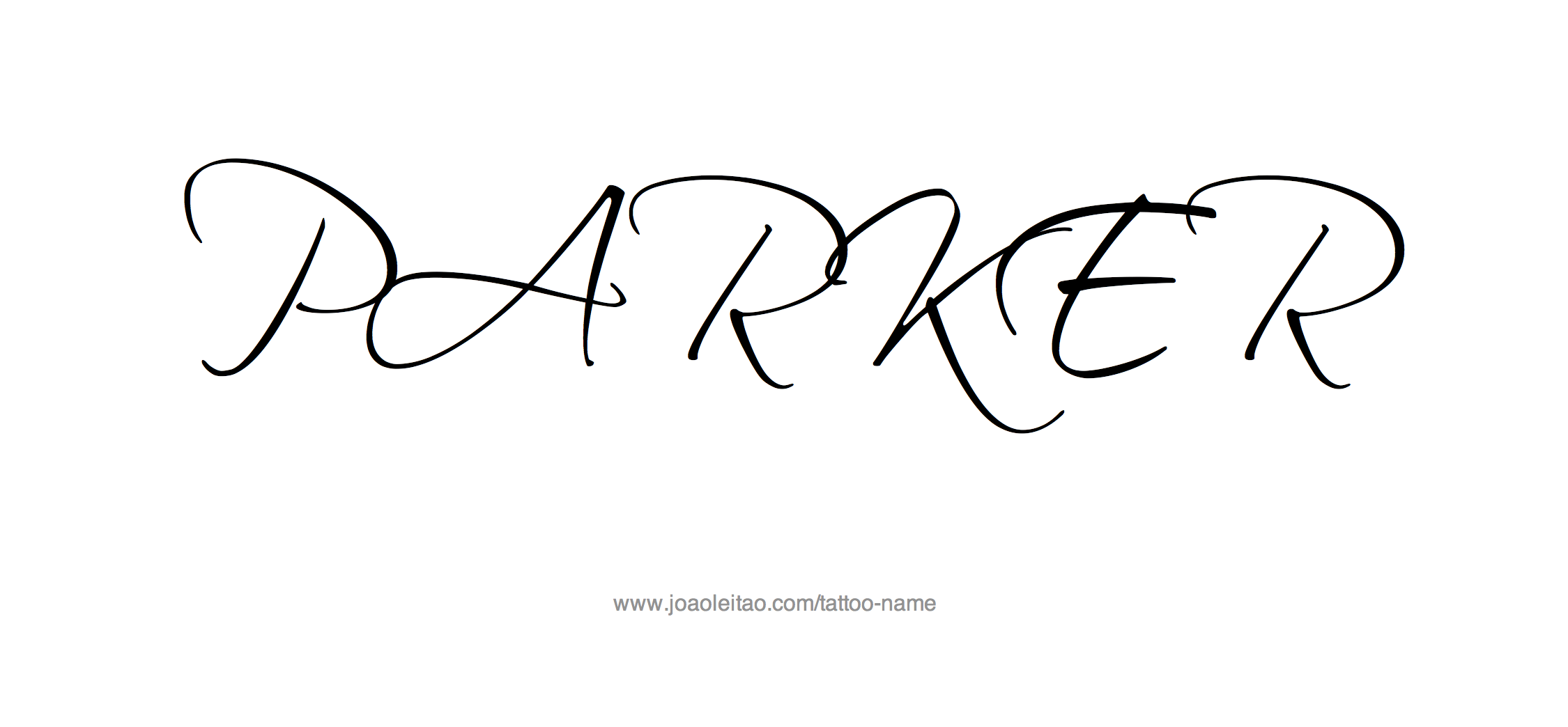 Tattoo Design Name Parker 