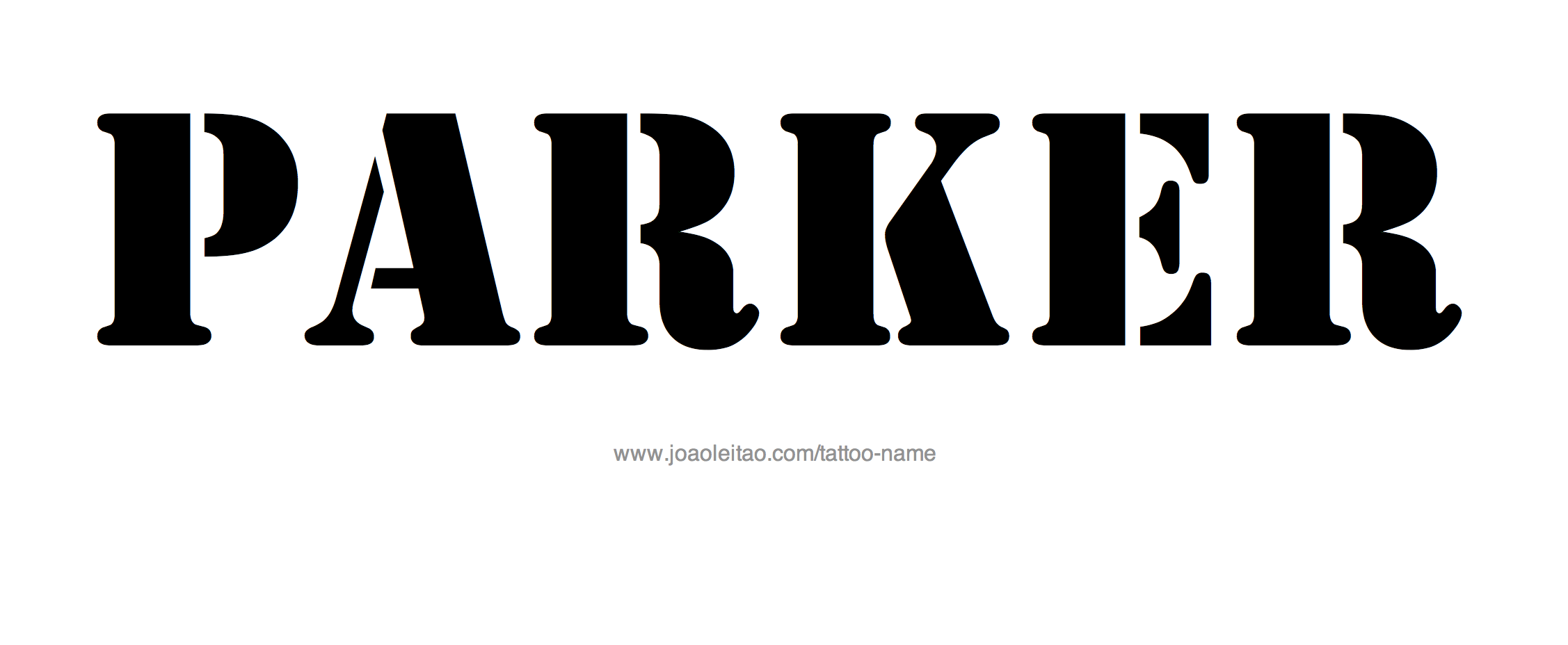 Tattoo Design Name Parker 