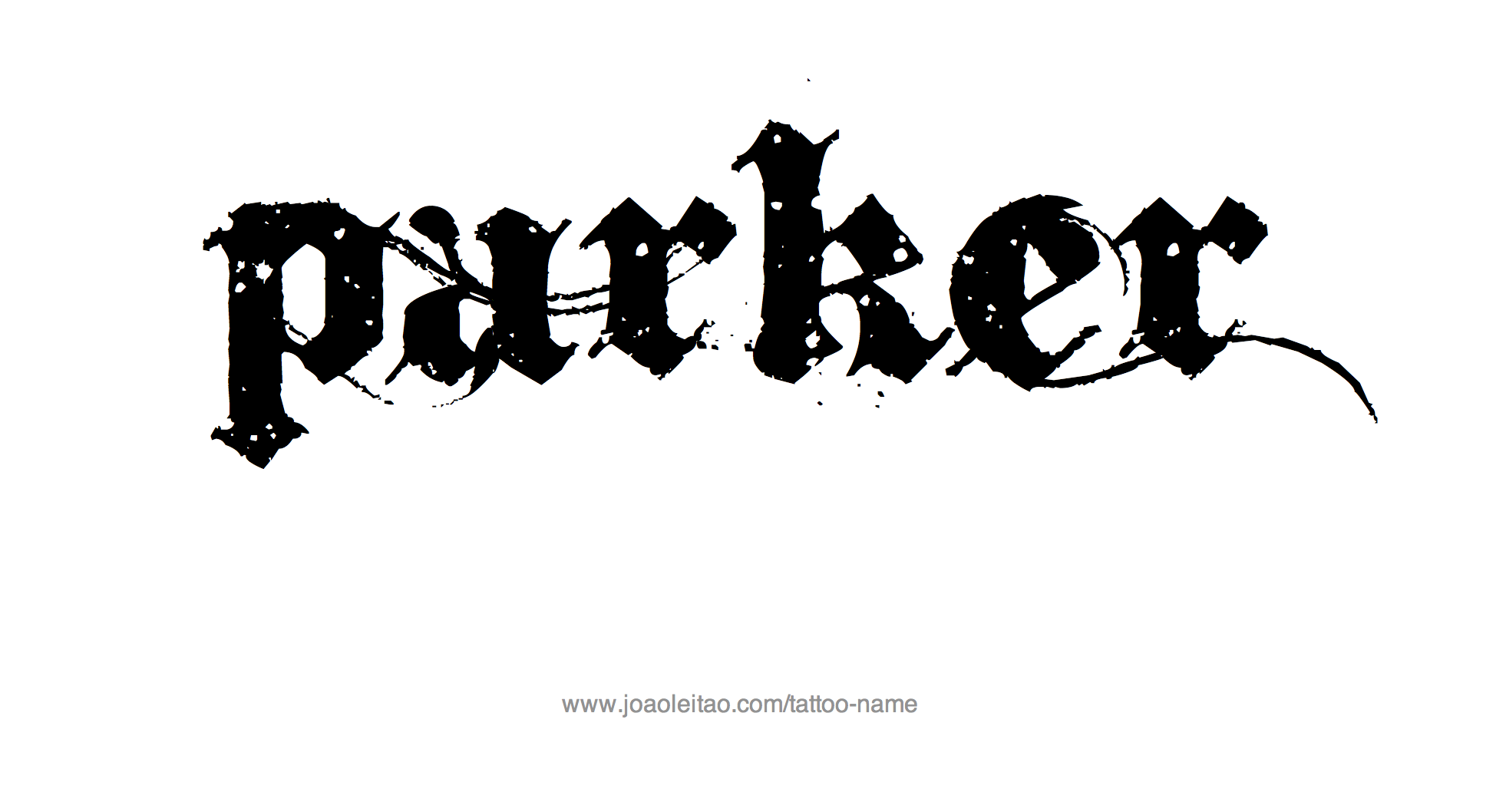 Tattoo Design Name Parker 