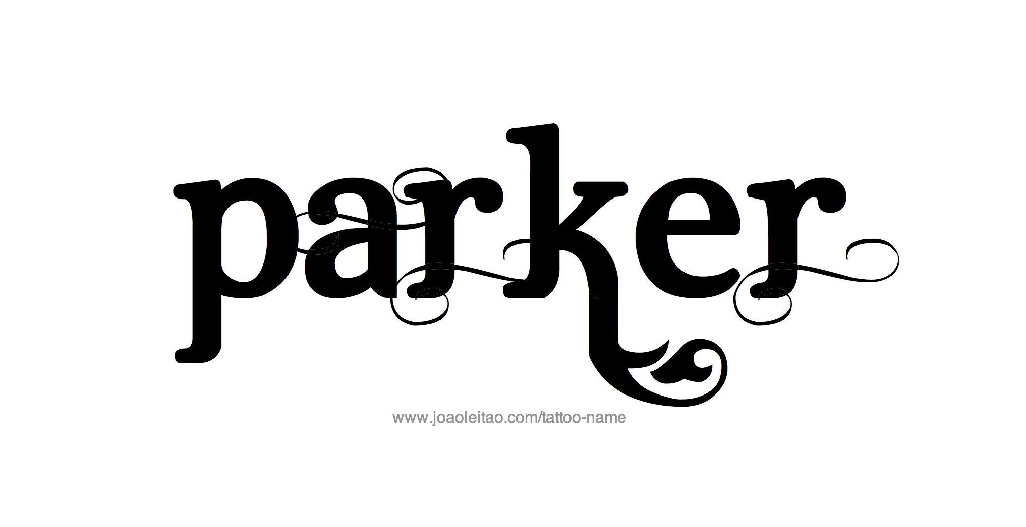 Tattoo Design Name Parker 