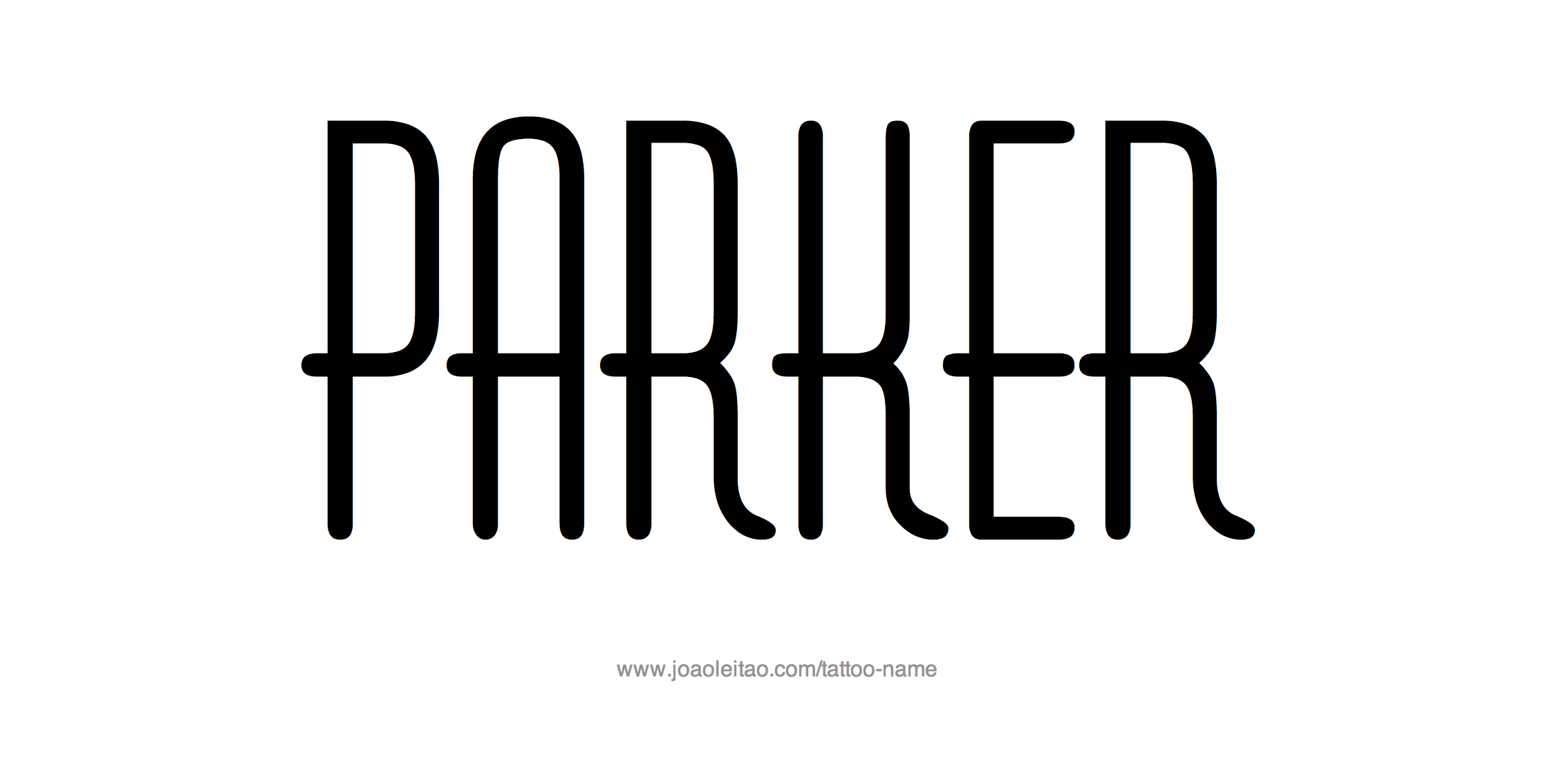 Tattoo Design Name Parker 