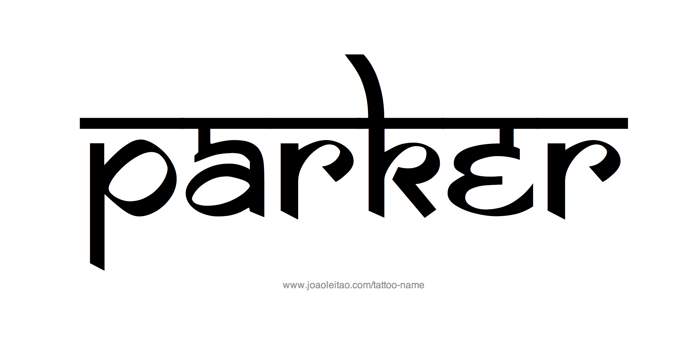 Tattoo Design Name Parker 