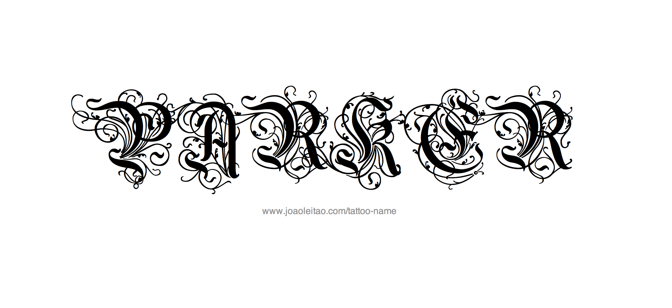 Tattoo Design Name Parker 