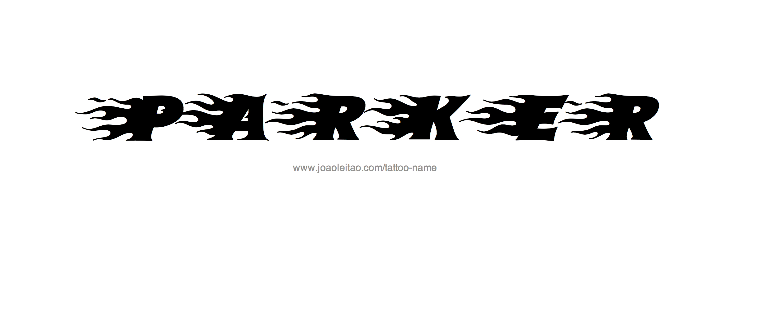 Tattoo Design Name Parker 