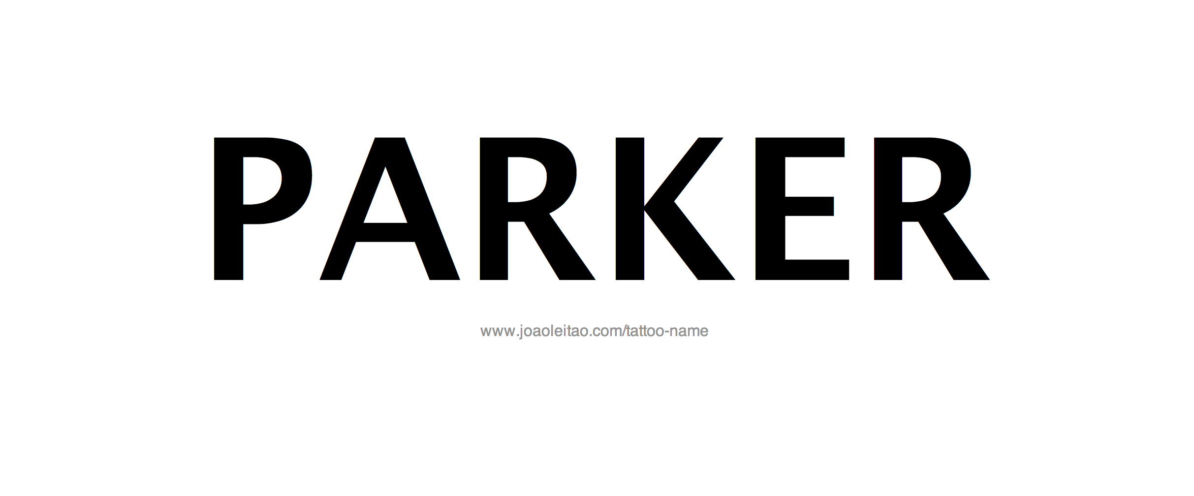 Tattoo Design Name Parker 