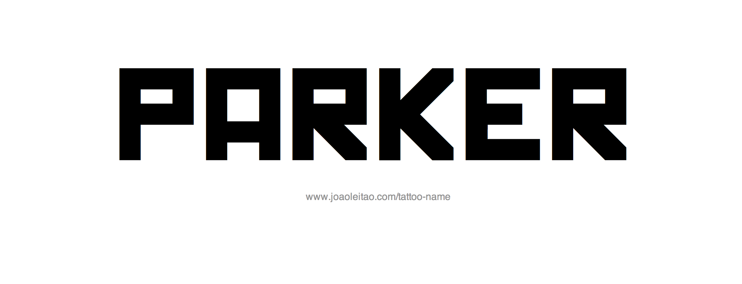 Tattoo Design Name Parker 