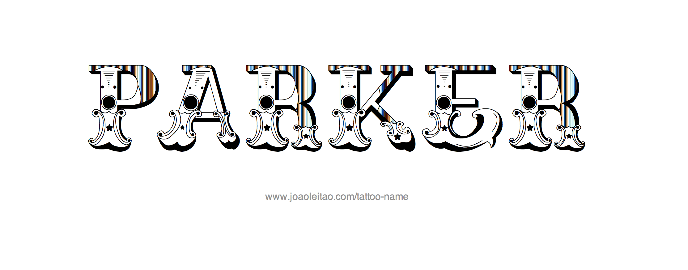 Tattoo Design Name Parker 