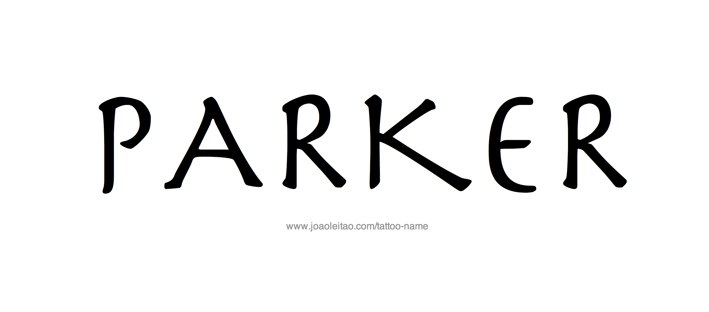 Tattoo Design Name Parker 