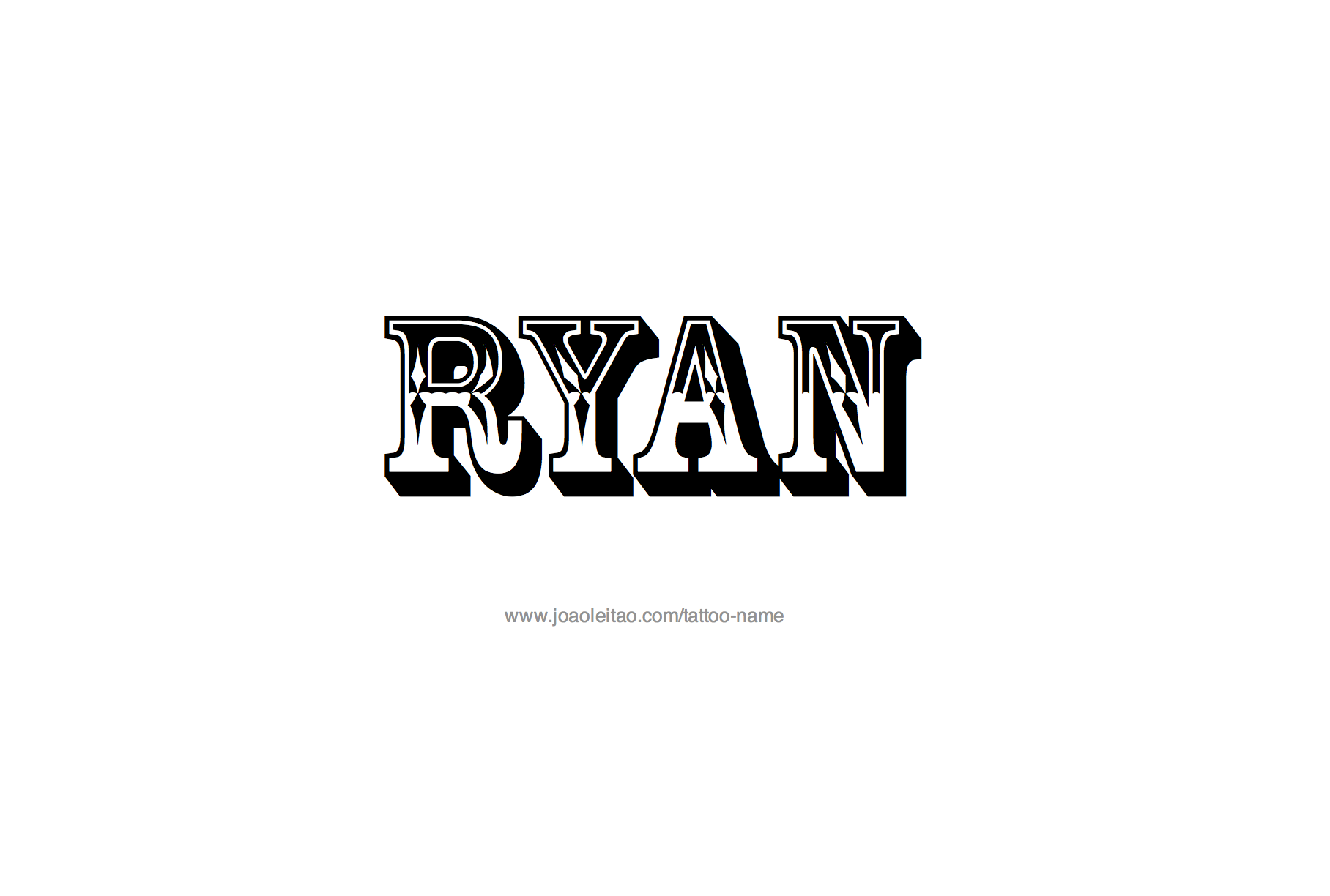 Ryan Temporary Tattoo Sticker  OhMyTat
