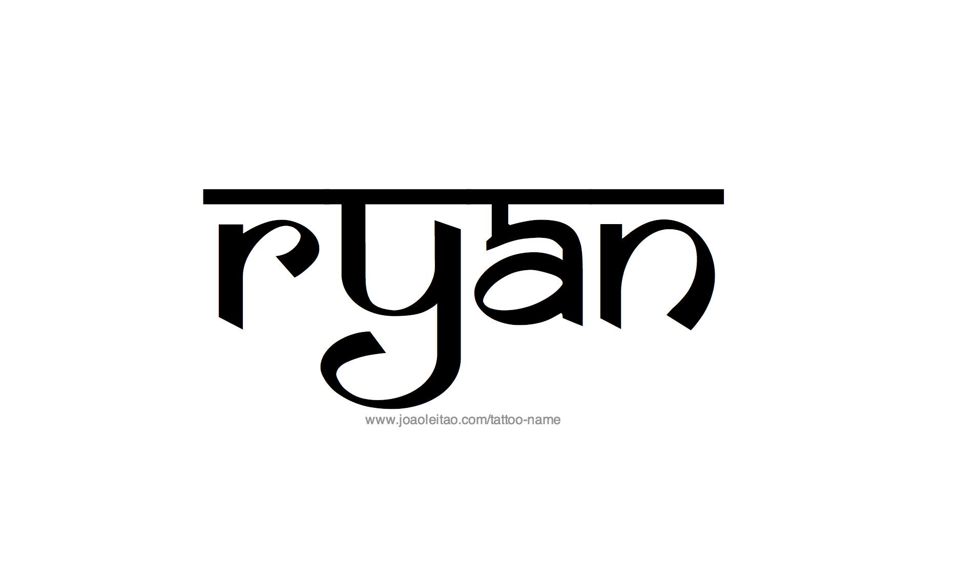 Ryan name tattoo  Tatuagem Tatuagens nomes Nomes