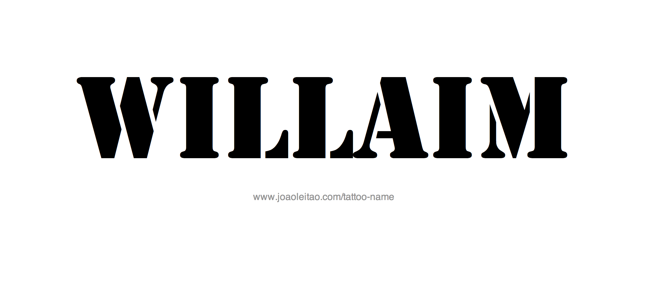 Tattoo Design Name William 