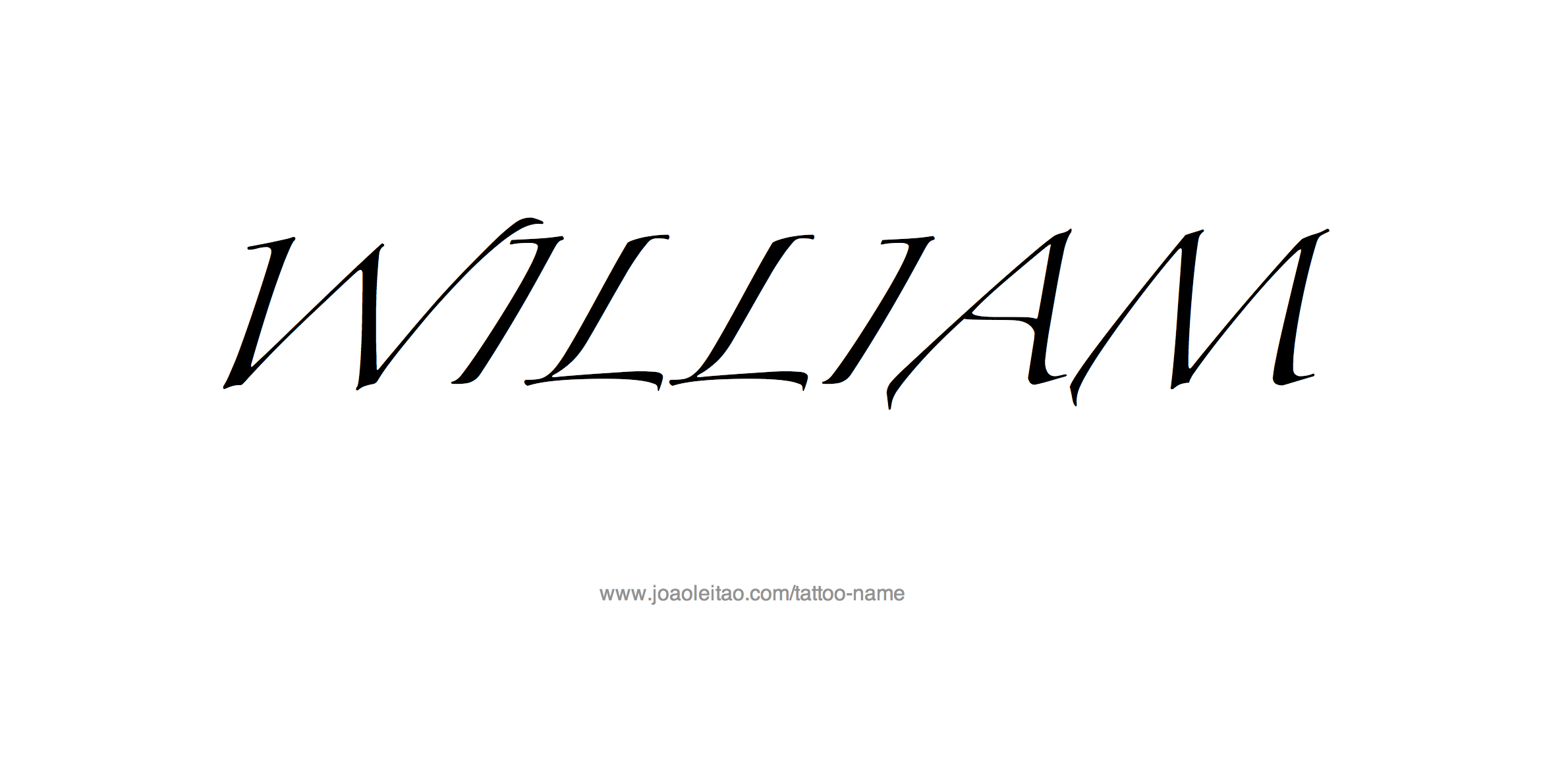 Tattoo Design Name William 