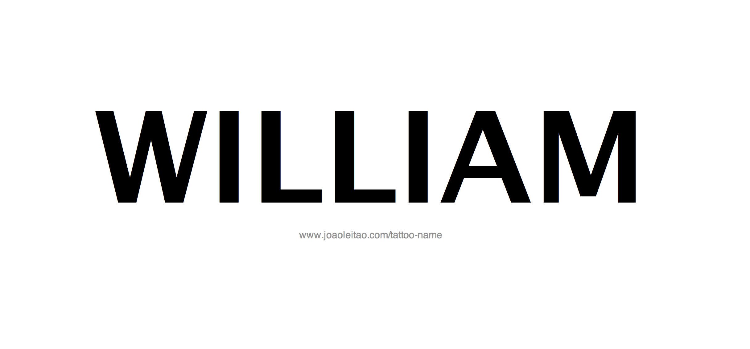 Tattoo Design Name William 