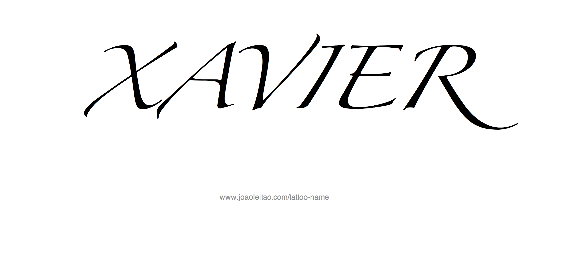 Tattoo Design Name Xavier 