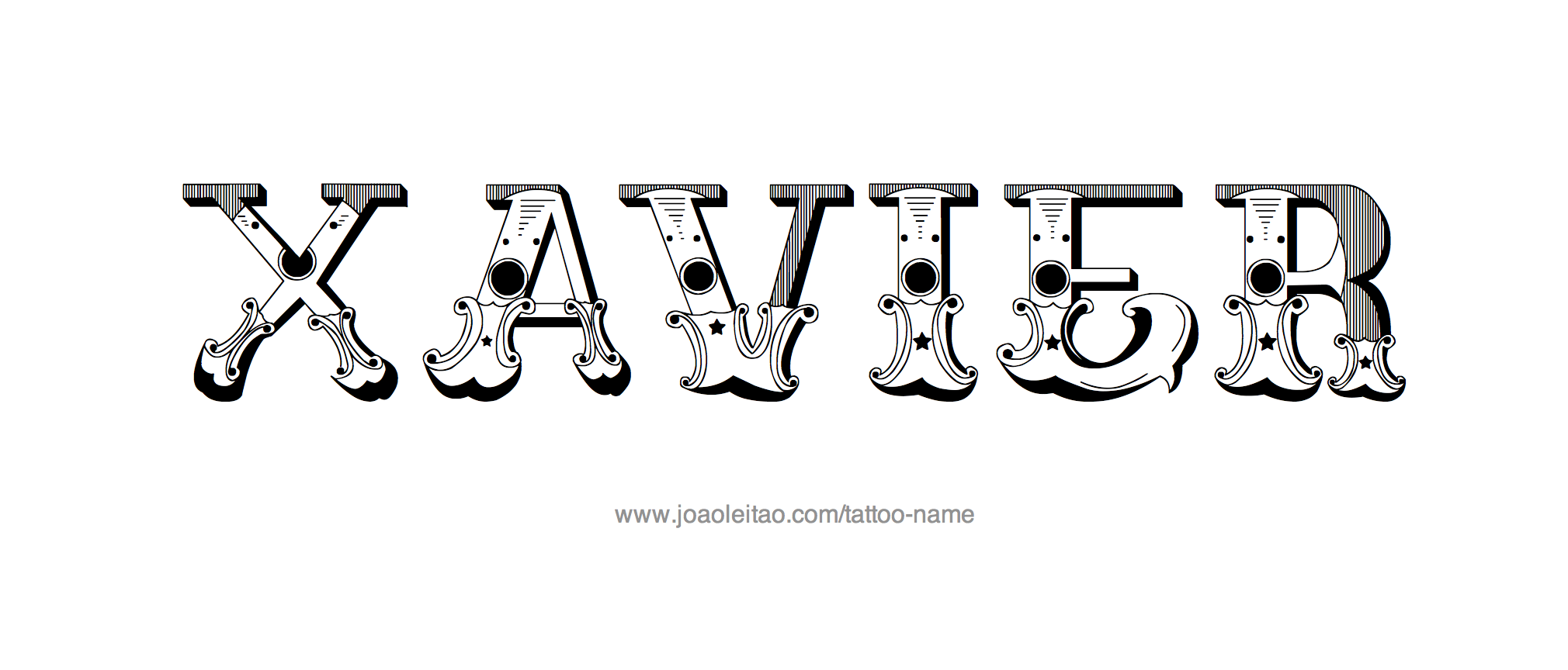 Tattoo Design Name Xavier 