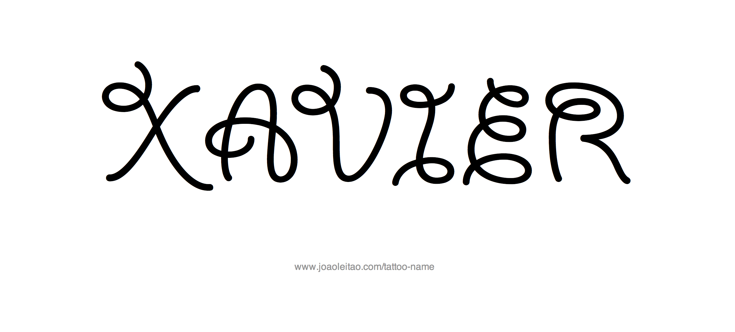 Xavier Name Tattoo Designs
