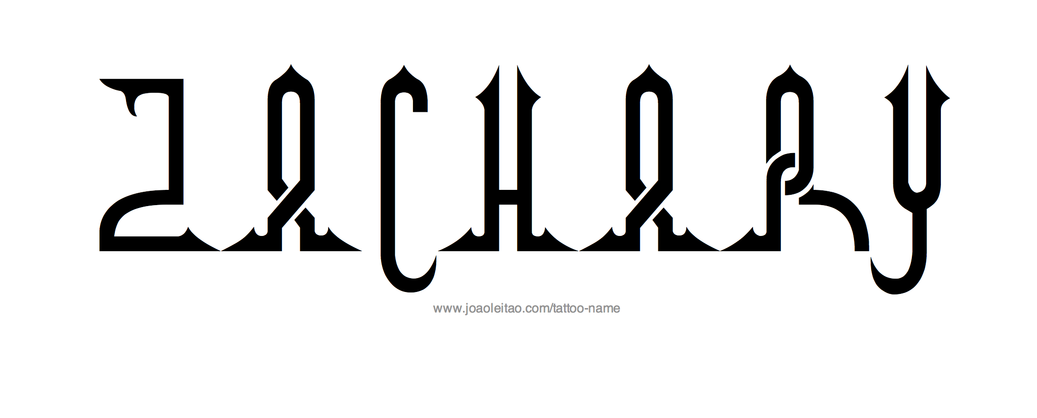 Tattoo Design Name Zachary 