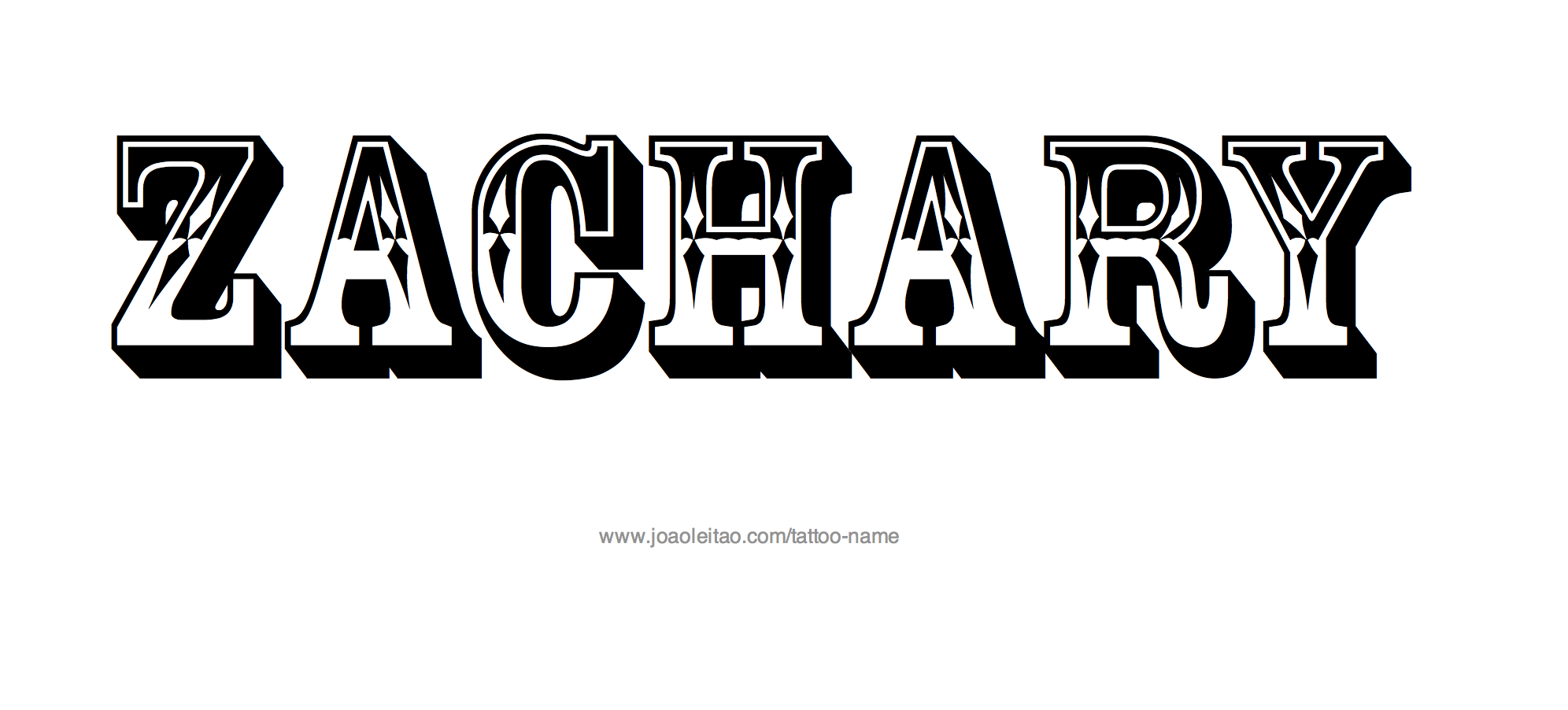 Tattoo Design Name Zachary 