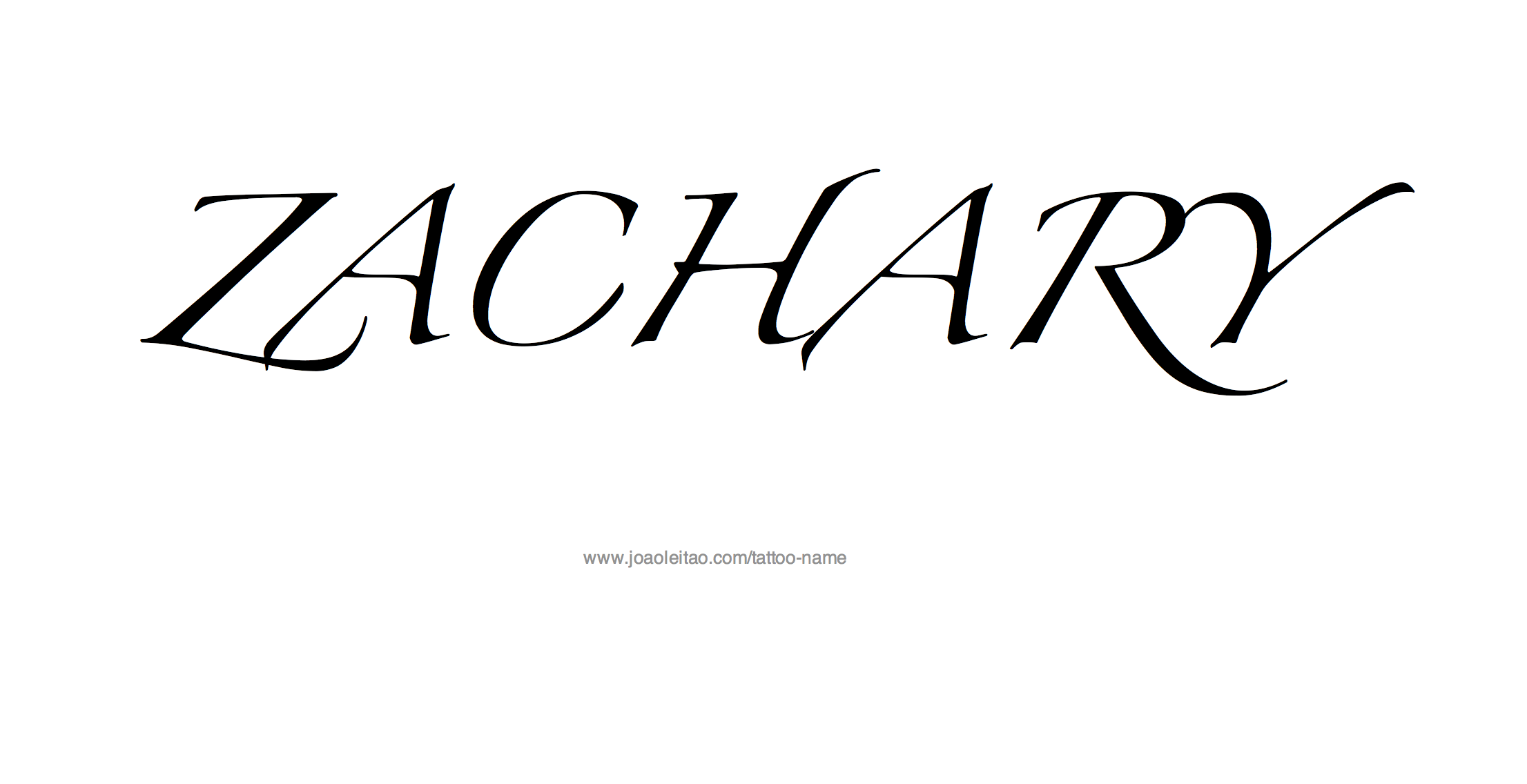 Tattoo Design Name Zachary 