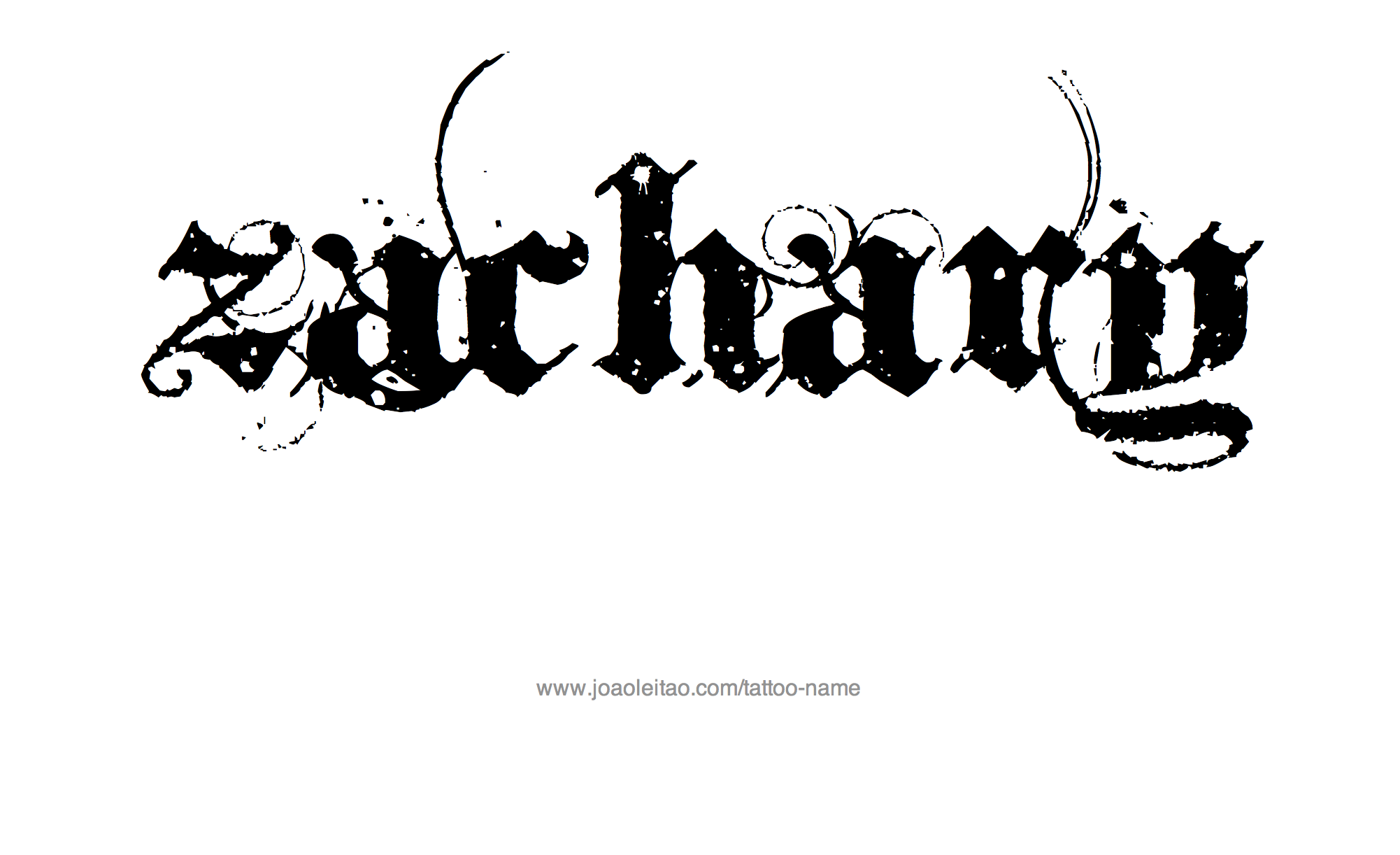 Tattoo Design Name Zachary 